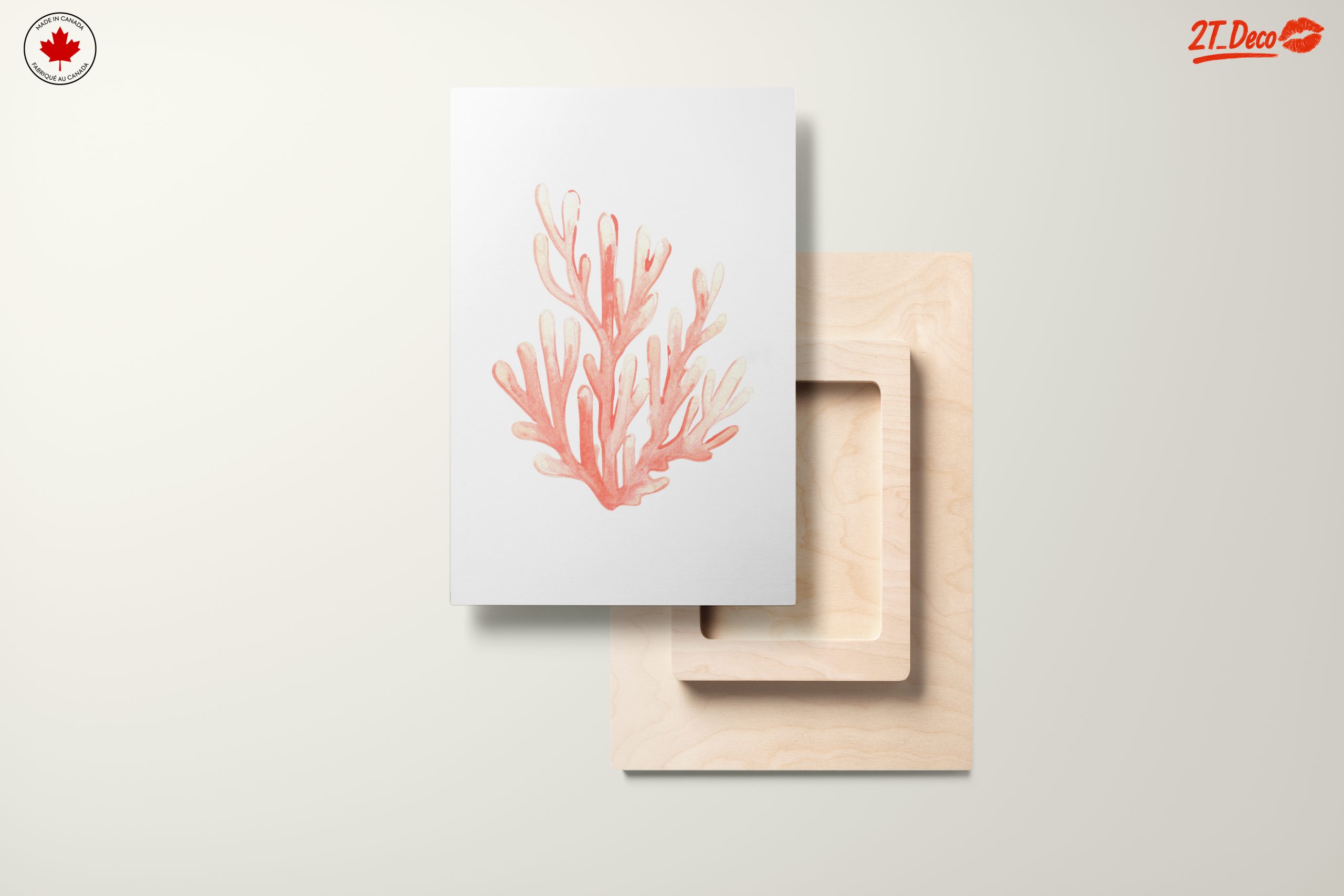 Delicate Coral Watercolor Art for Home Decor - Image 11