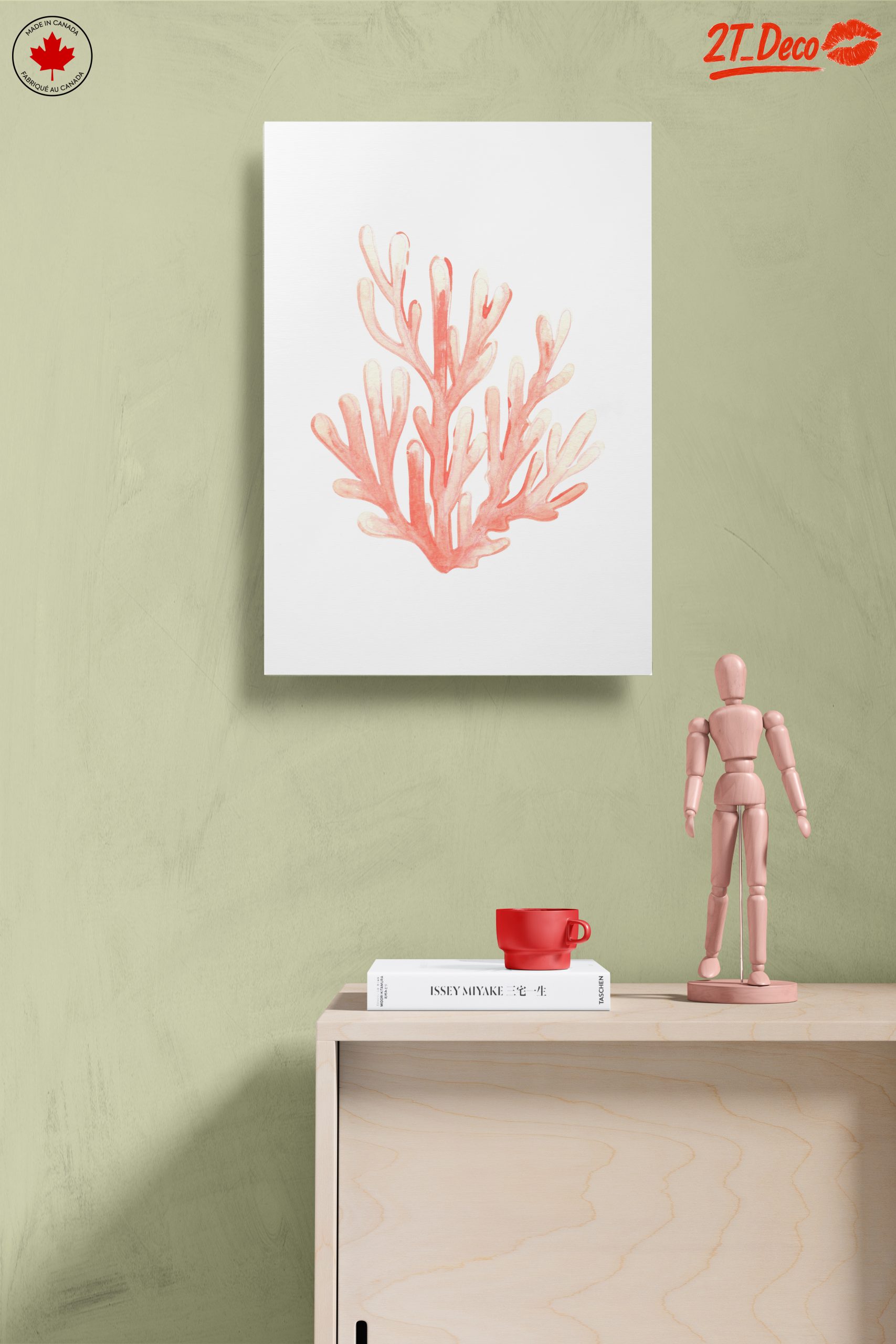 Delicate Coral Watercolor Art for Home Decor - Image 14