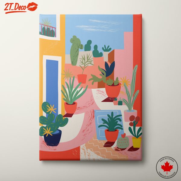 Vibrant Botanical Abstract Artwork for Home Decor