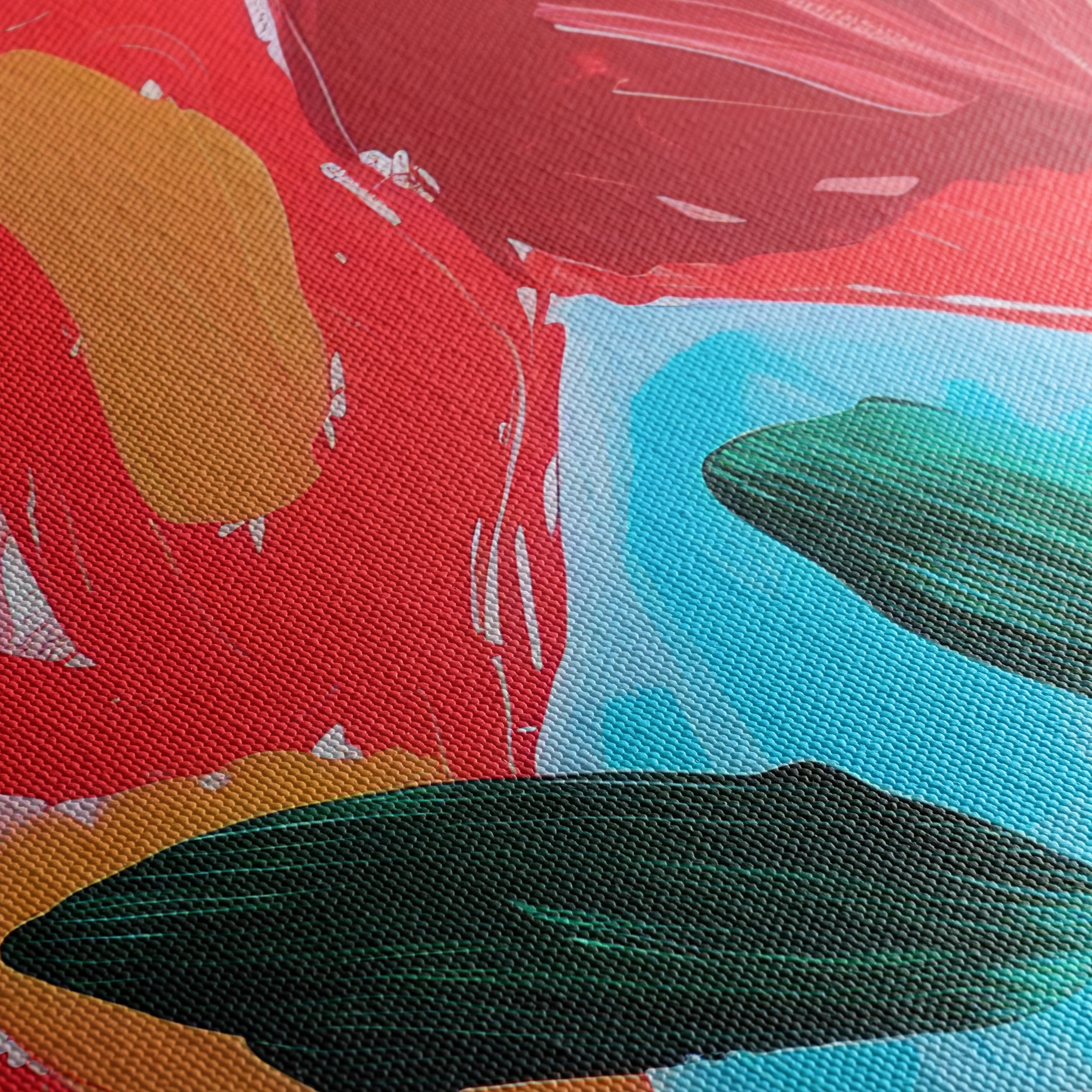 Vibrant Hearts in Abstract Blue Sky - Image 5