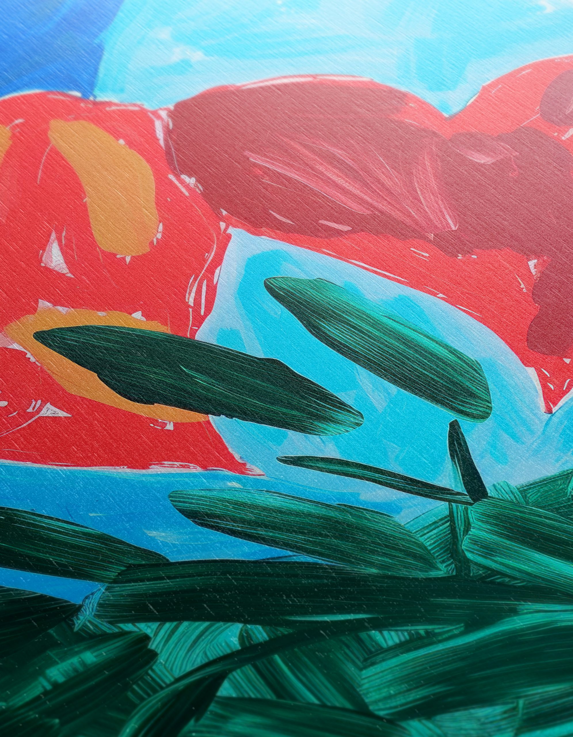 Vibrant Hearts in Abstract Blue Sky - Image 12