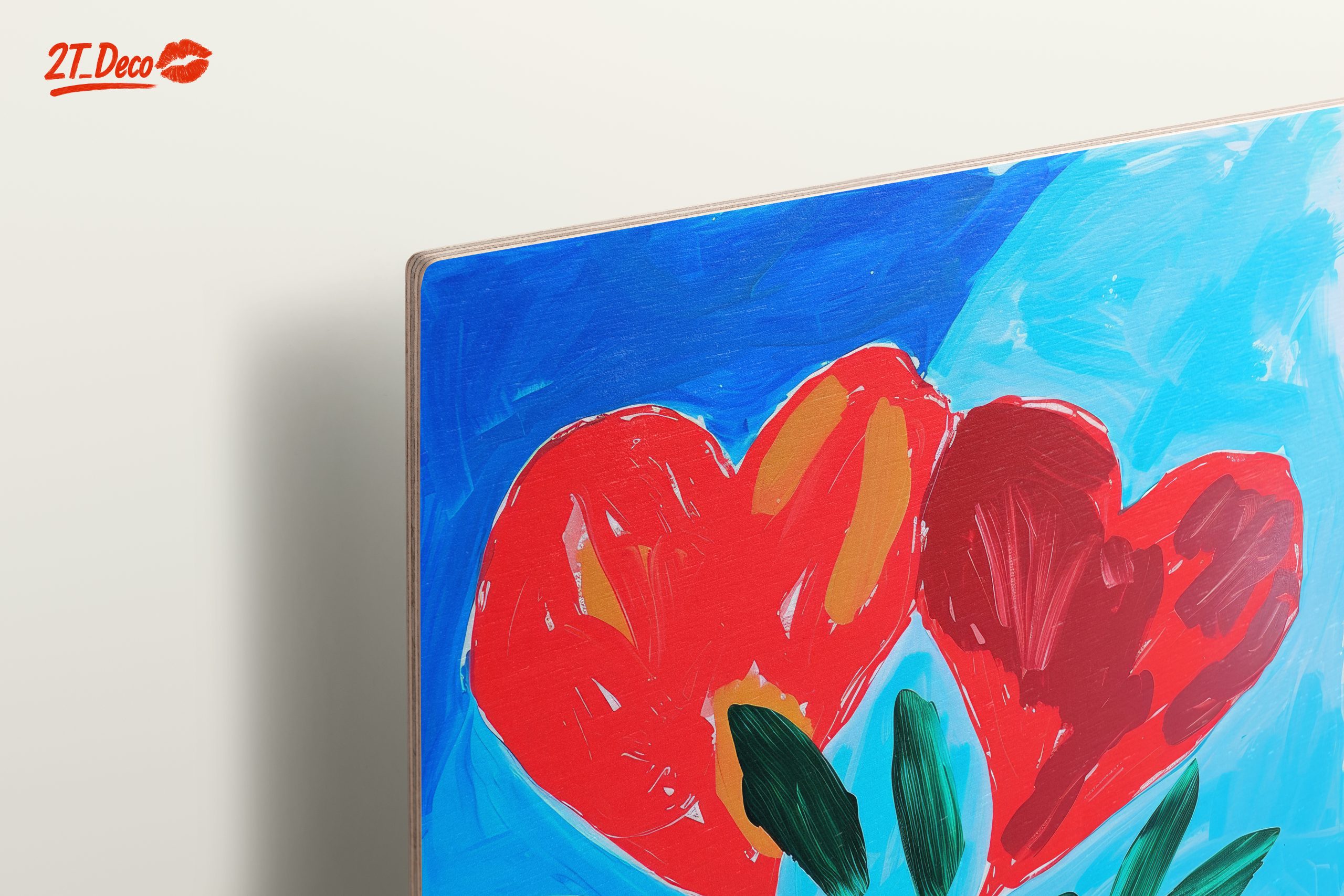 Vibrant Hearts in Abstract Blue Sky - Image 15