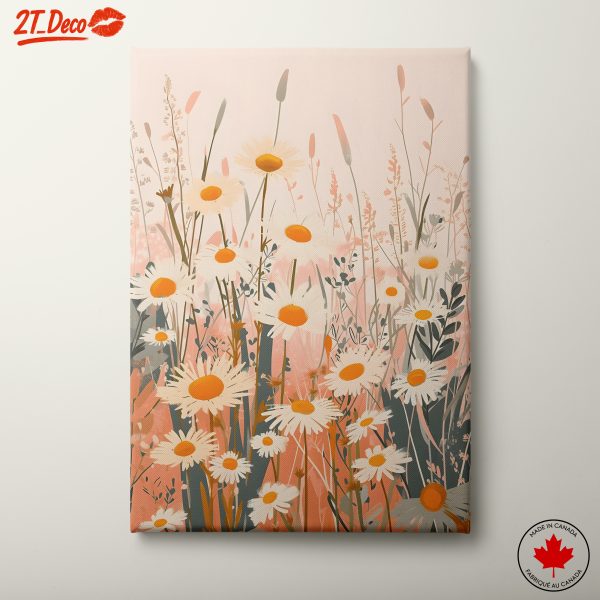 Bright Floral Art with Daisies