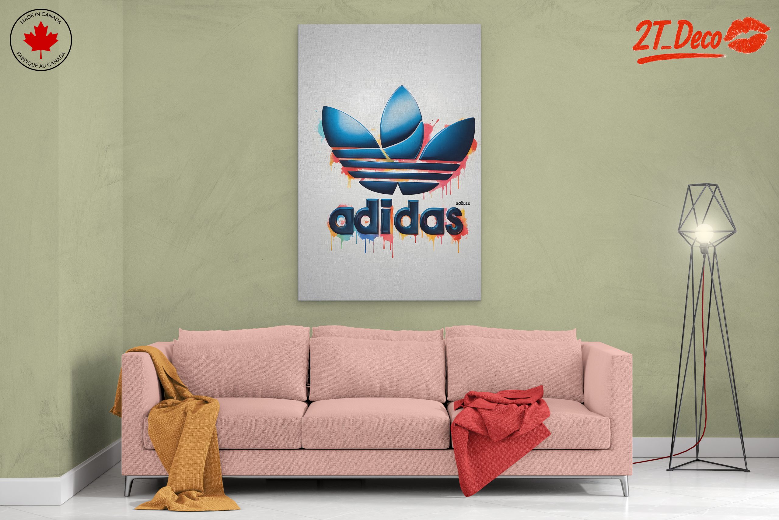 Adidas Logo Art with Abstract Colors - Image 2