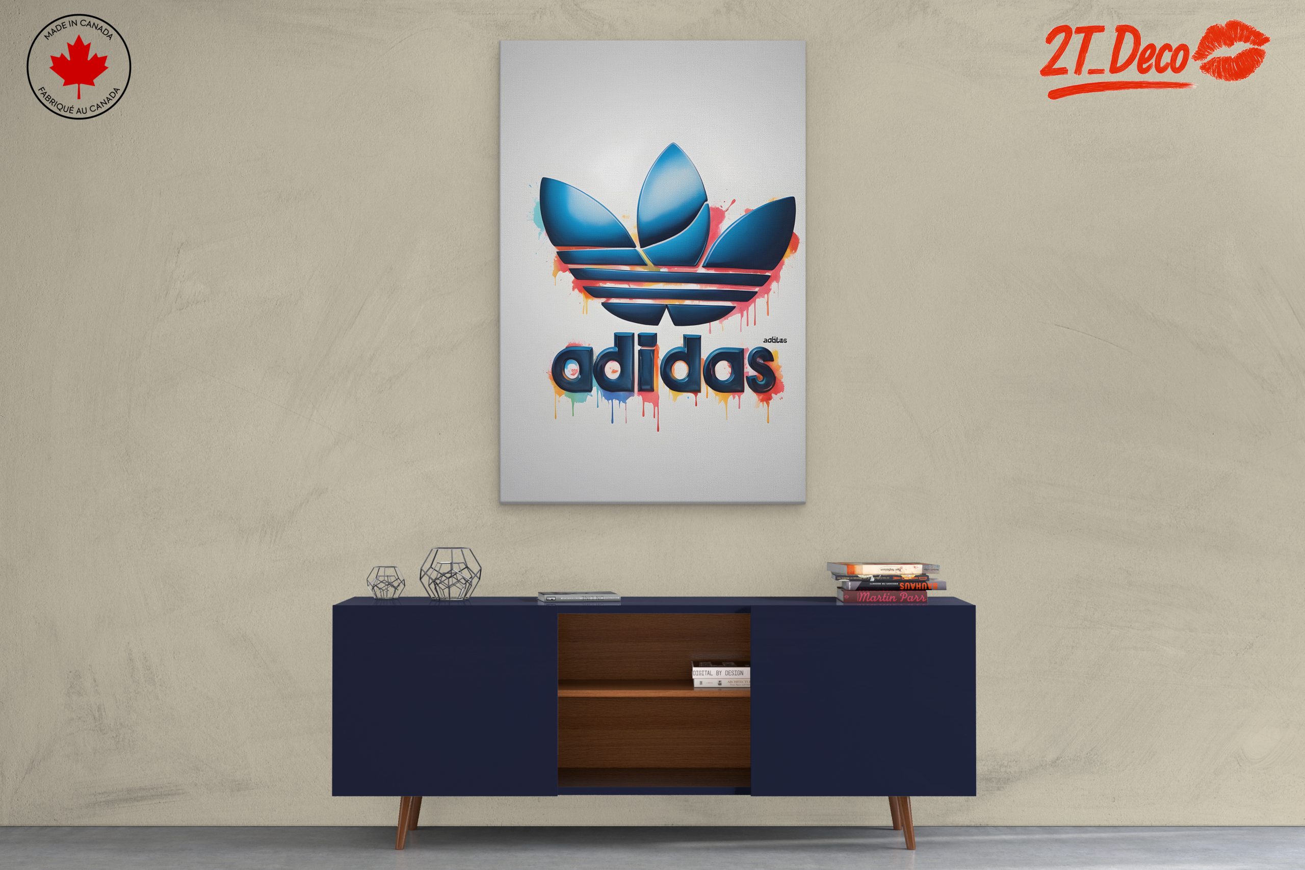 Adidas Logo Art with Abstract Colors - Image 3