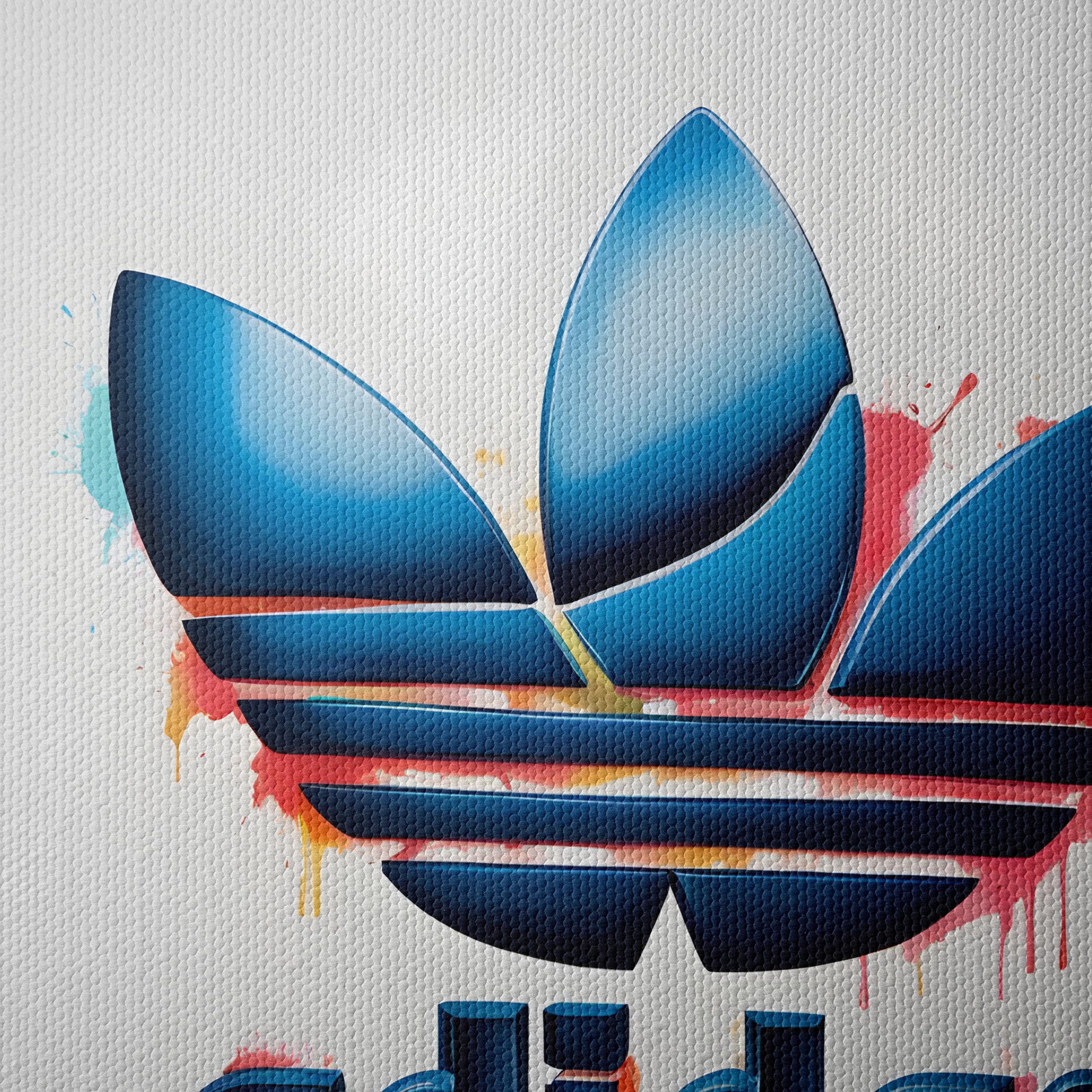 Adidas Logo Art with Abstract Colors - Image 4