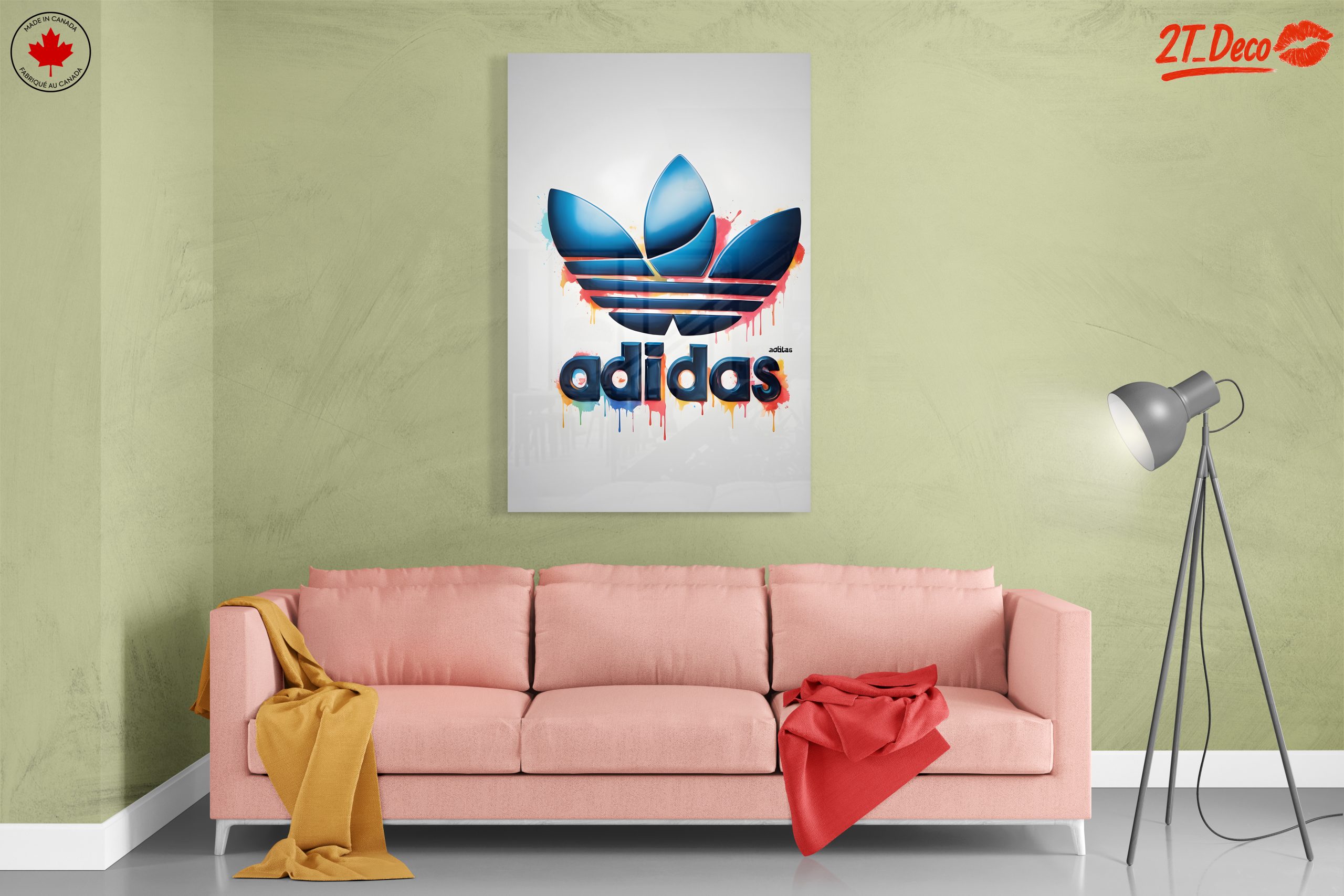 Adidas Logo Art with Abstract Colors - Image 7