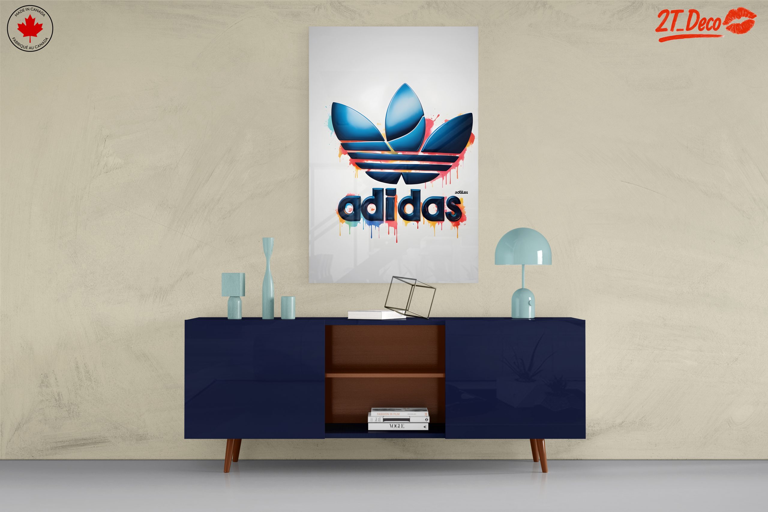 Adidas Logo Art with Abstract Colors - Image 8