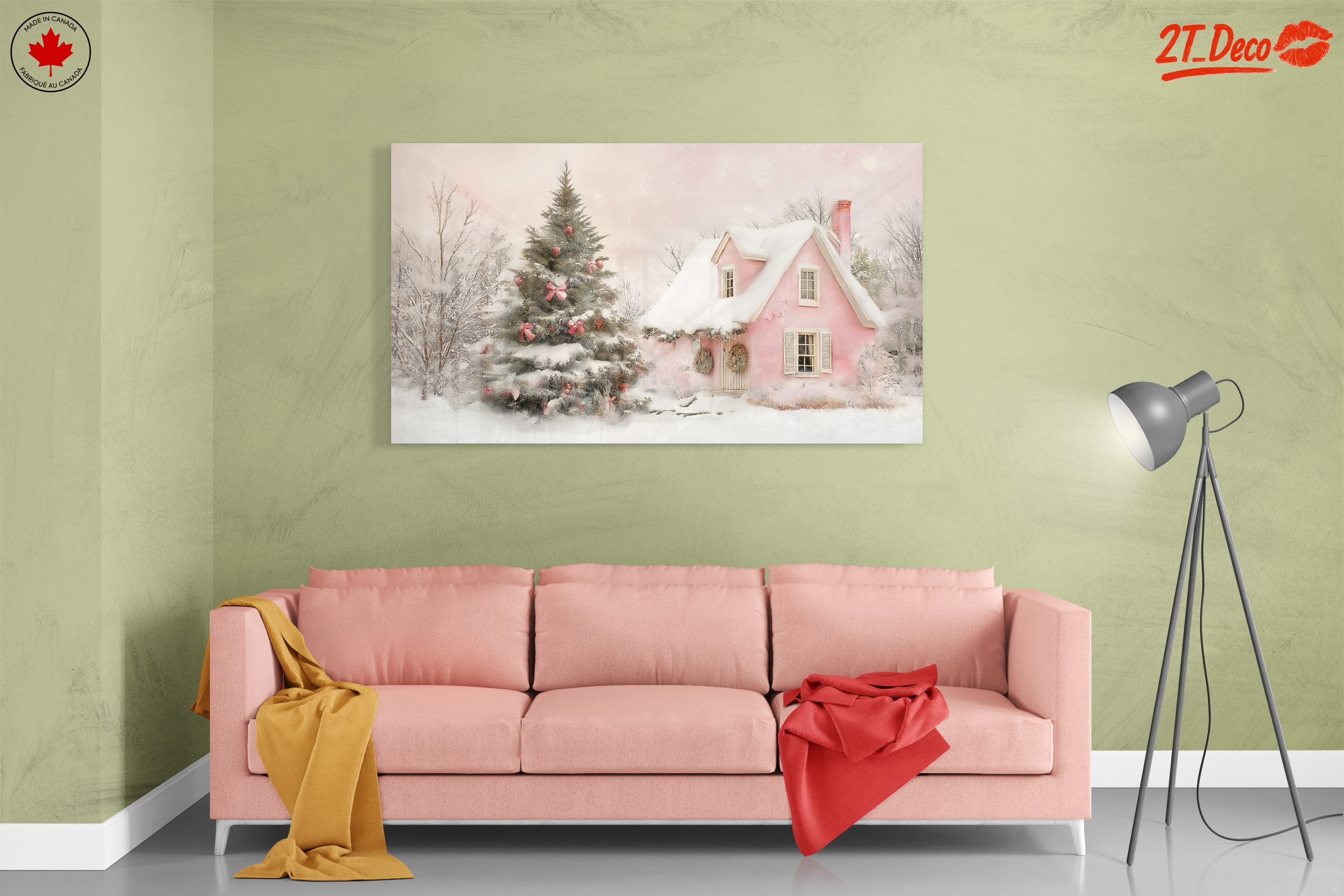 Charming Christmas Cottage with Snowy Trees - Image 7