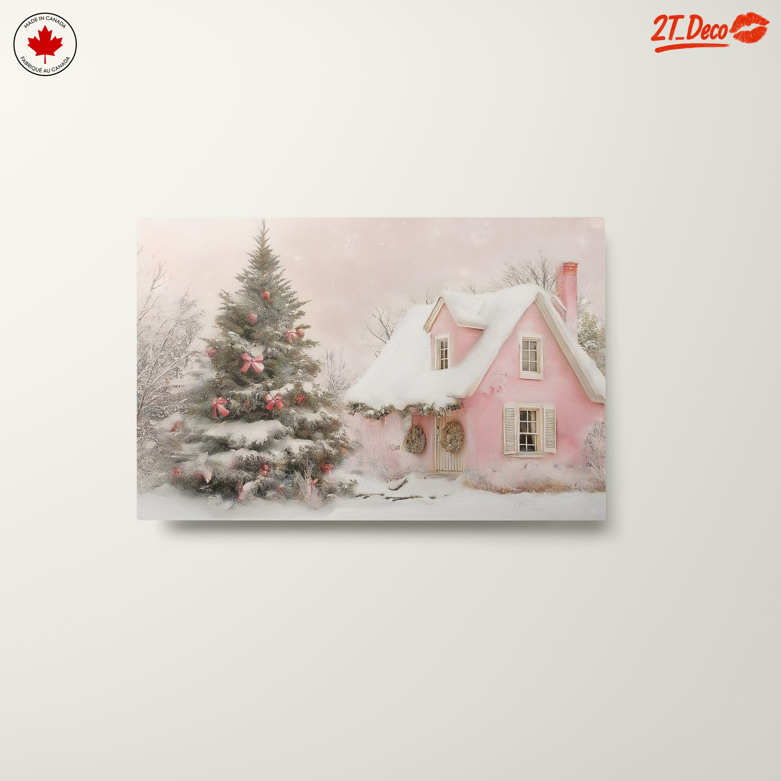 Charming Christmas Cottage with Snowy Trees - Image 10