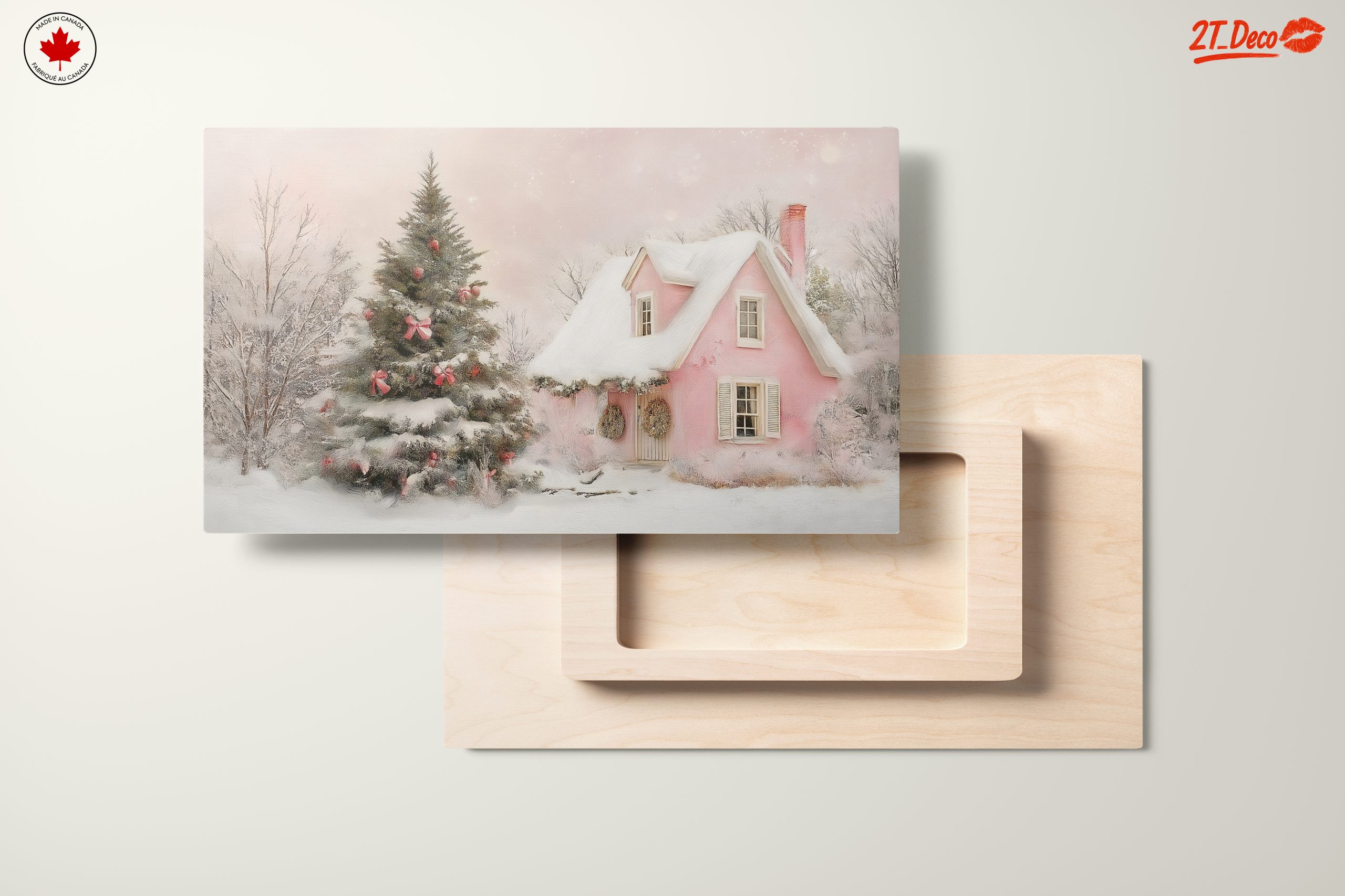 Charming Christmas Cottage with Snowy Trees - Image 11