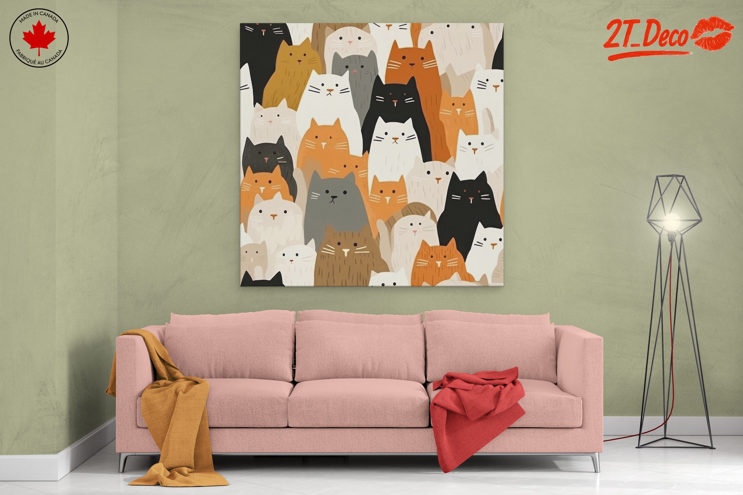 Colorful Cats Art Featuring Adorable Feline Characters - Image 2