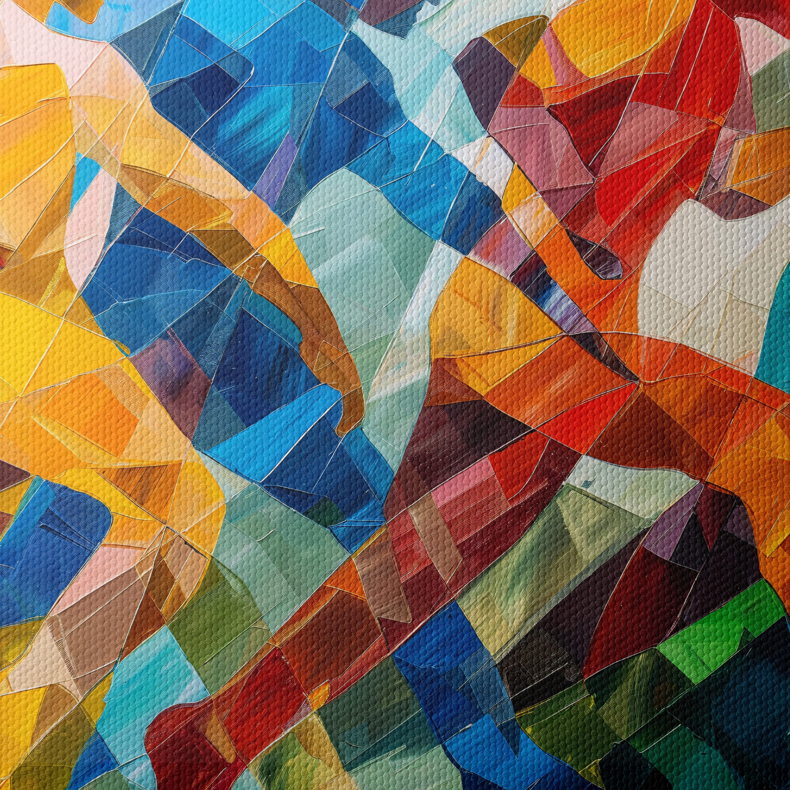 Dynamic Abstract Figure Art in Bright Colors - Image 4