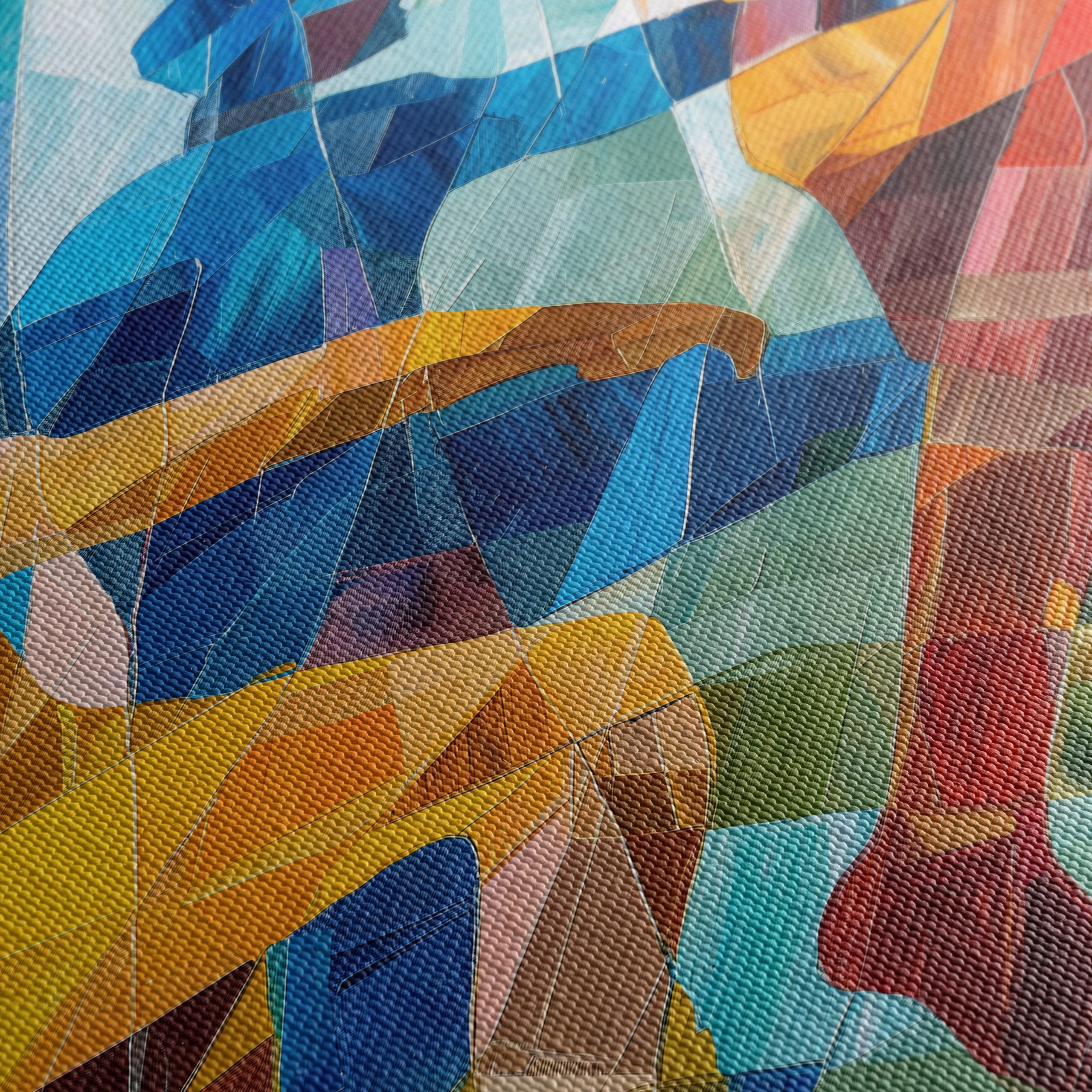 Dynamic Abstract Figure Art in Bright Colors - Image 5