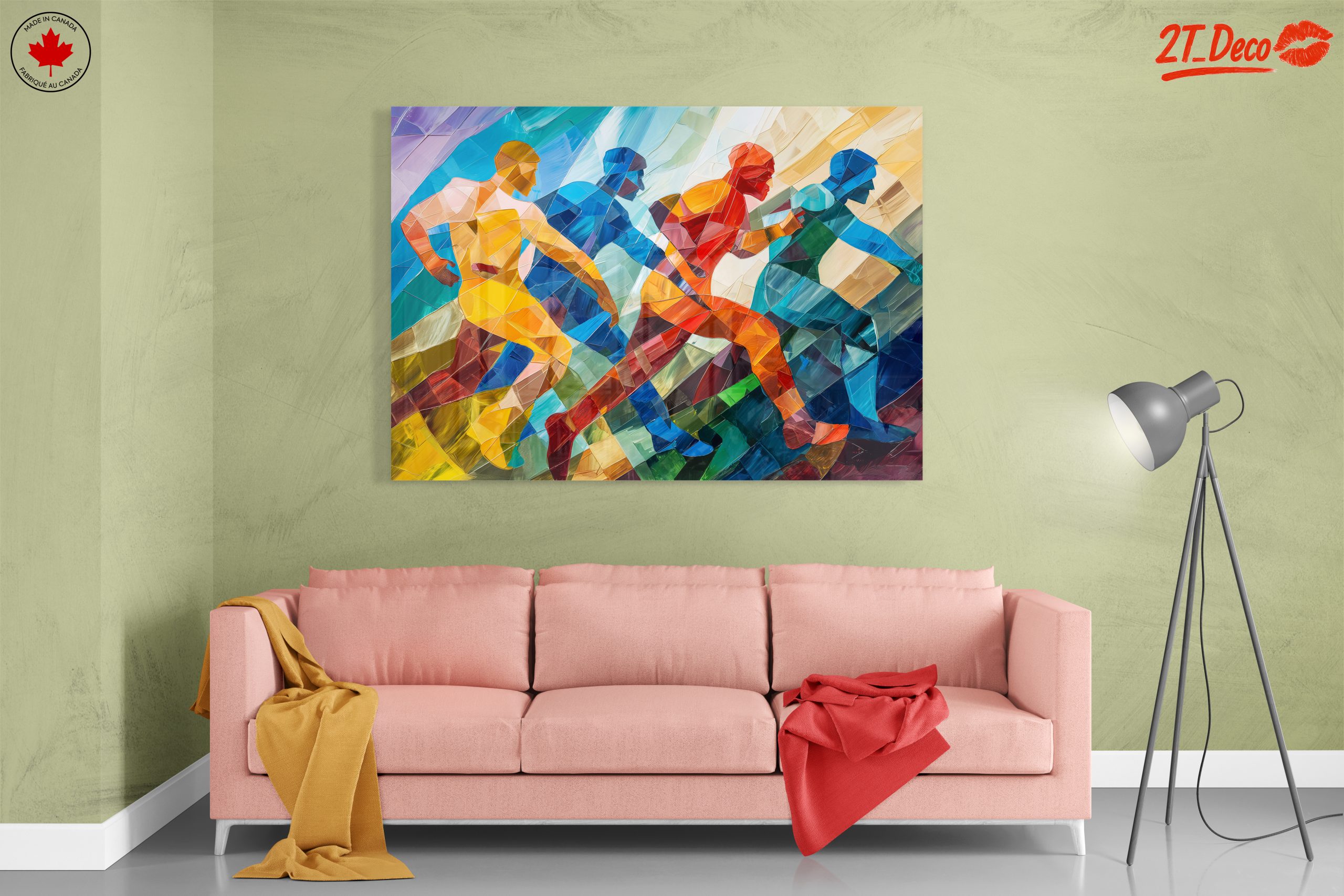 Dynamic Abstract Figure Art in Bright Colors - Image 7