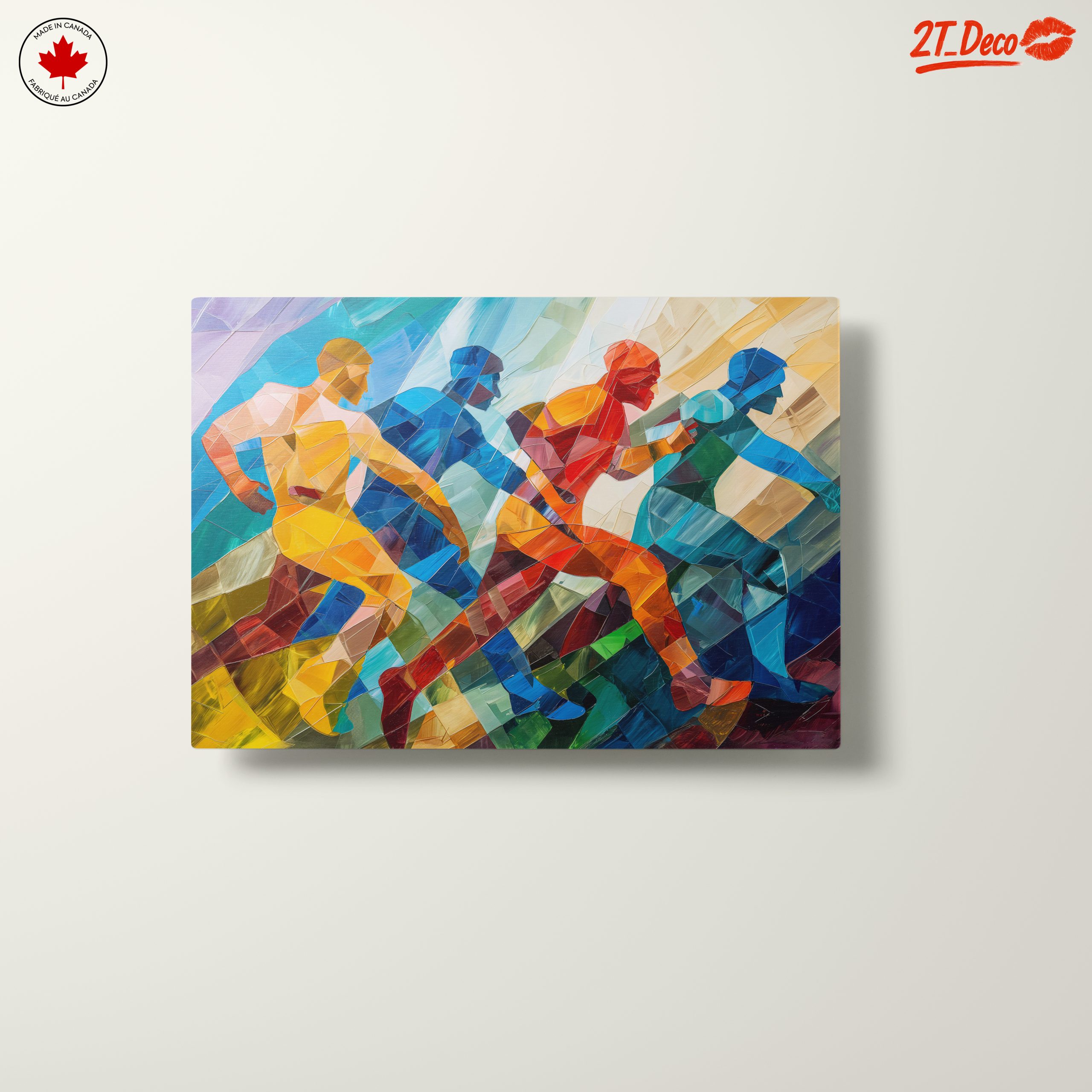 Dynamic Abstract Figure Art in Bright Colors - Image 10