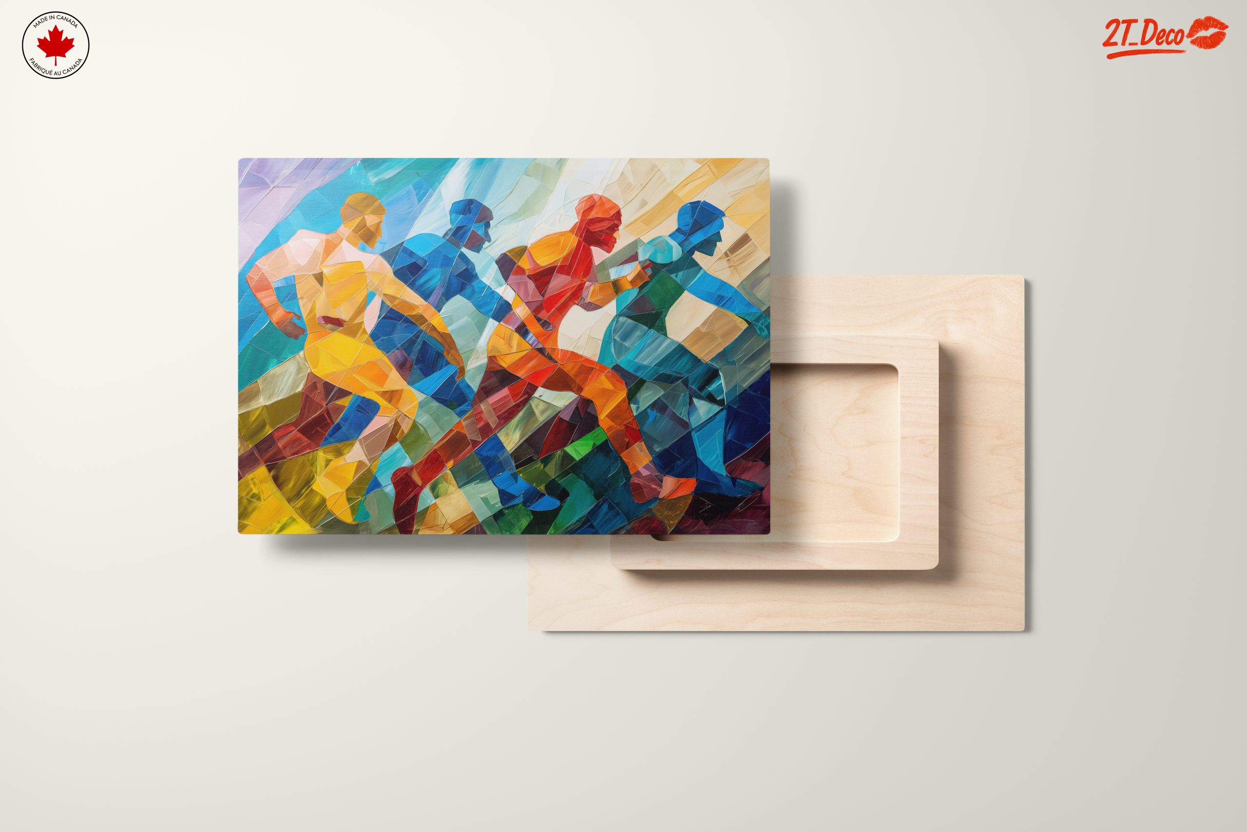 Dynamic Abstract Figure Art in Bright Colors - Image 11
