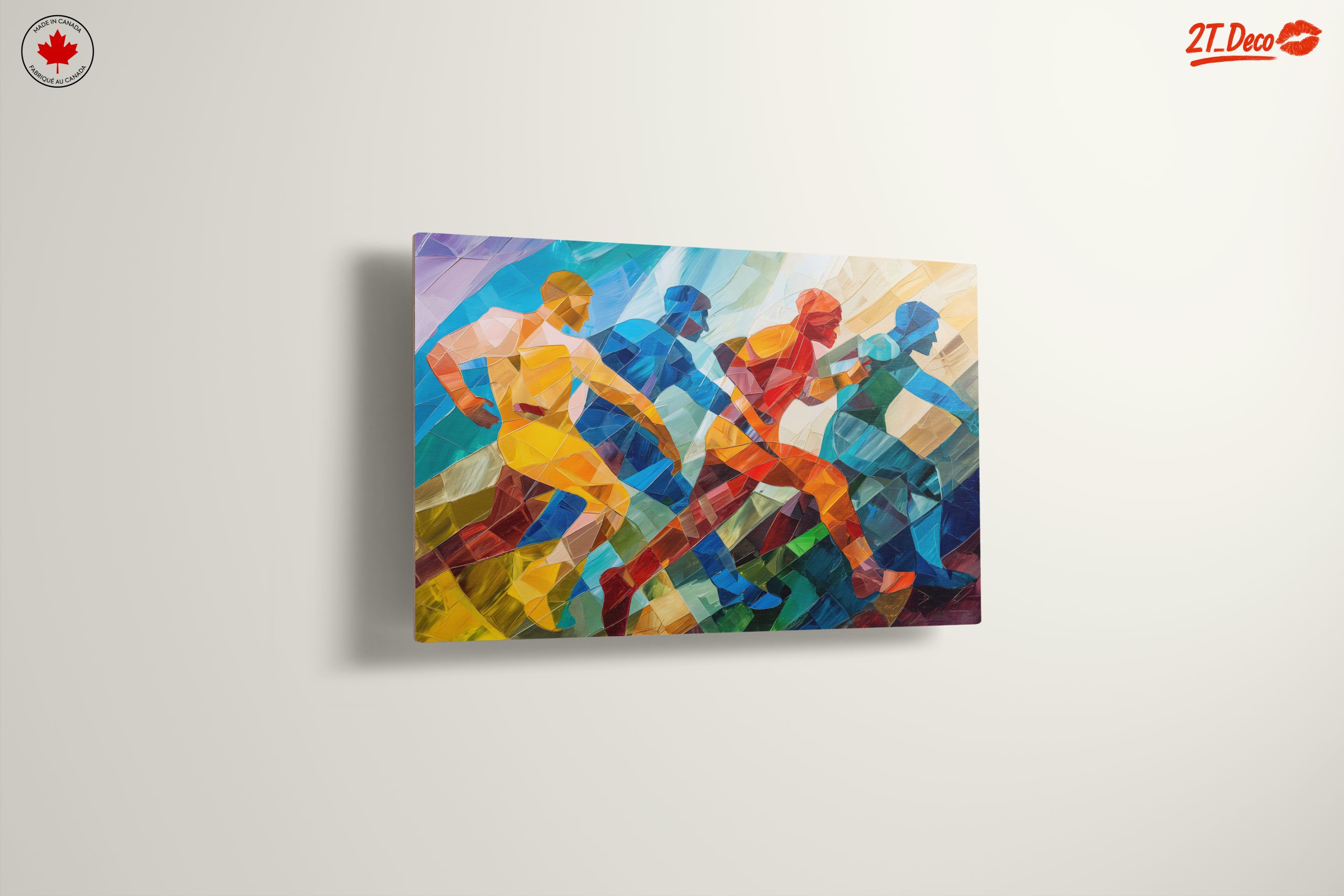Dynamic Abstract Figure Art in Bright Colors - Image 13