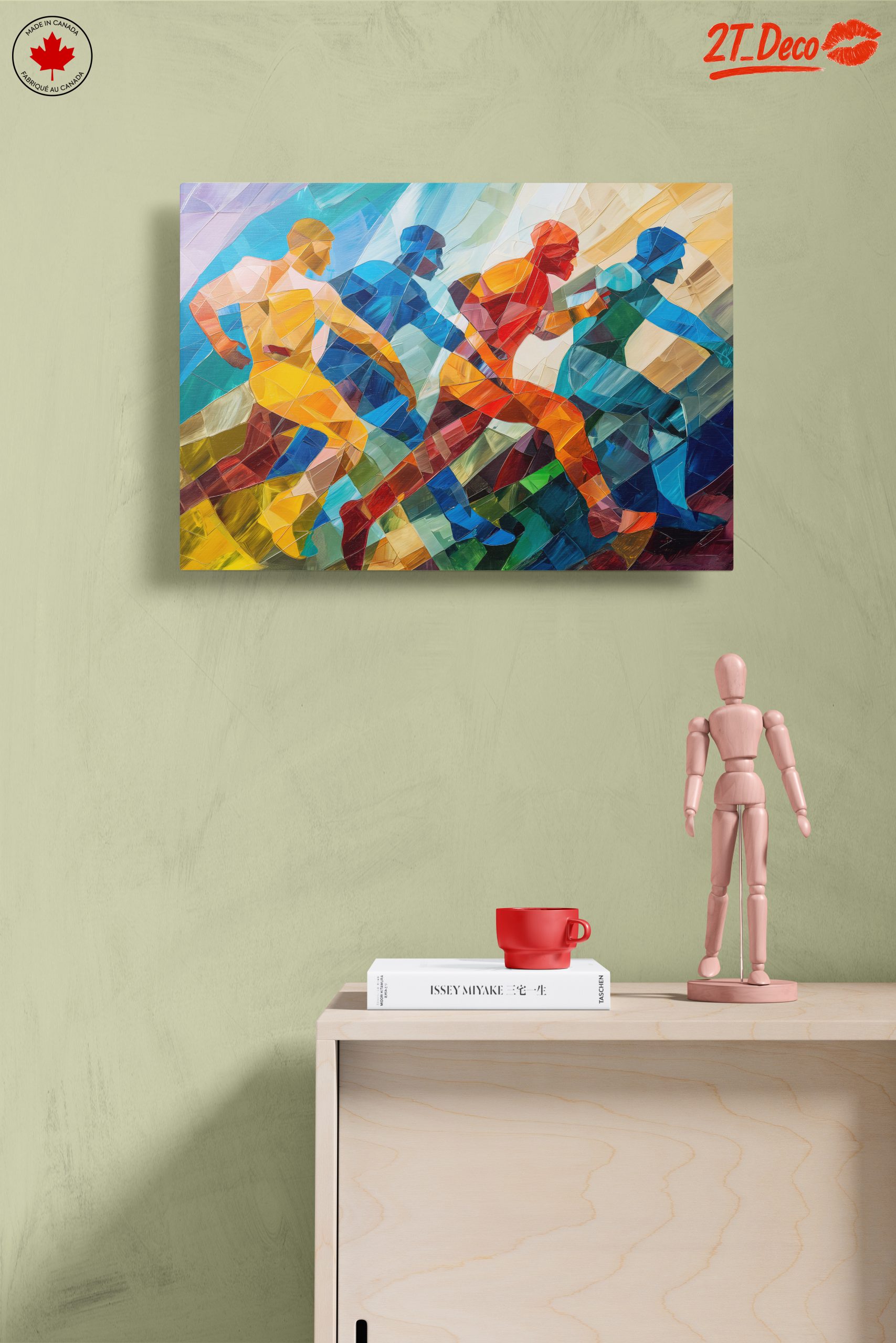 Dynamic Abstract Figure Art in Bright Colors - Image 14