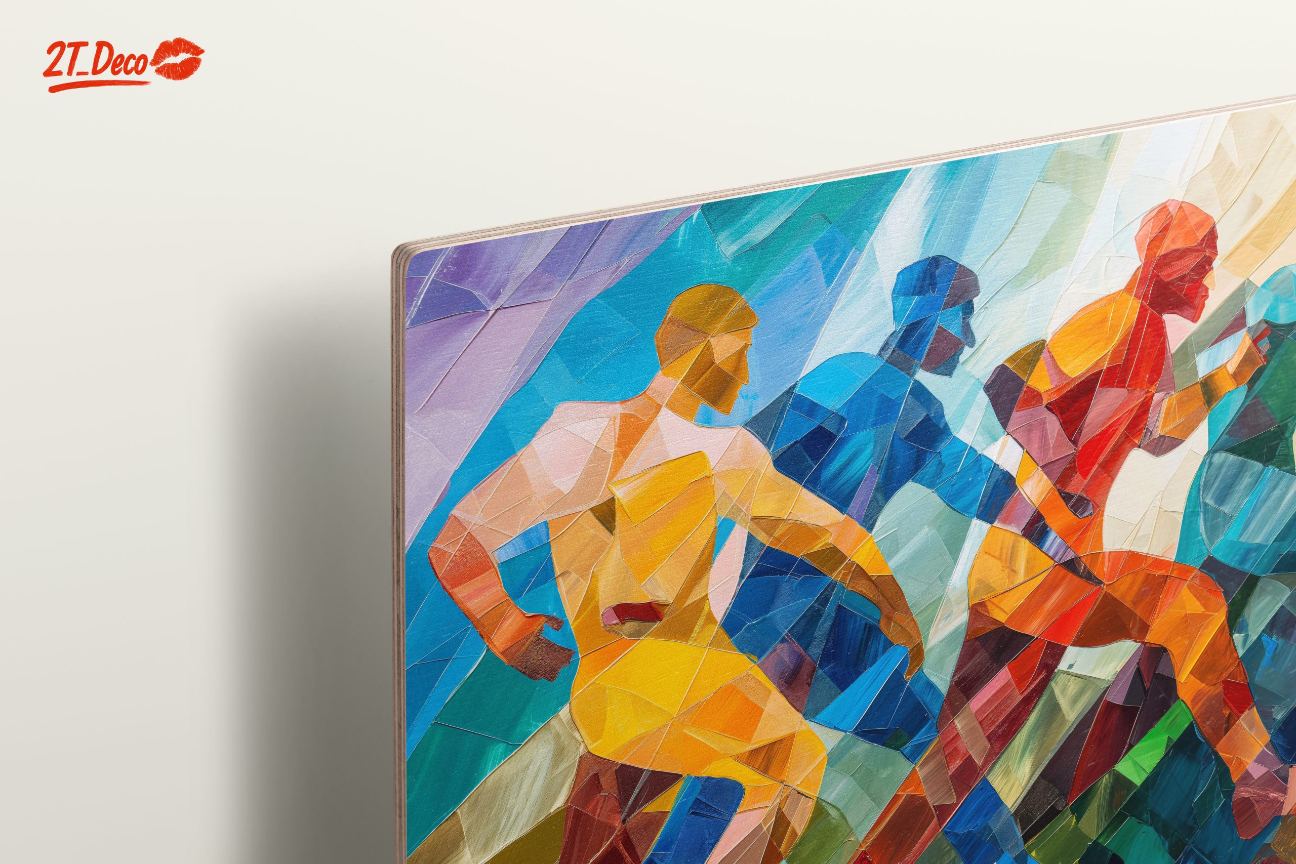 Dynamic Abstract Figure Art in Bright Colors - Image 15