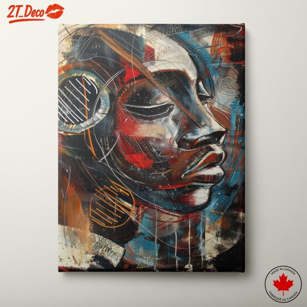 Stunning Afro Art Portrait in Abstract Style