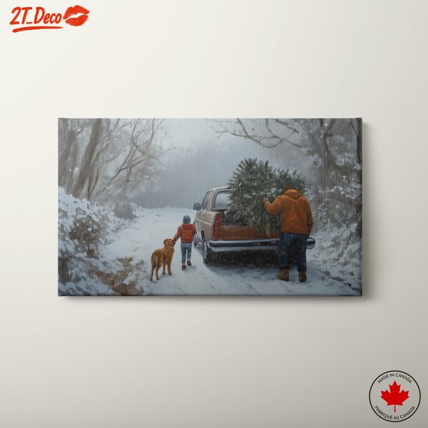 Winter Family Outing with Dog