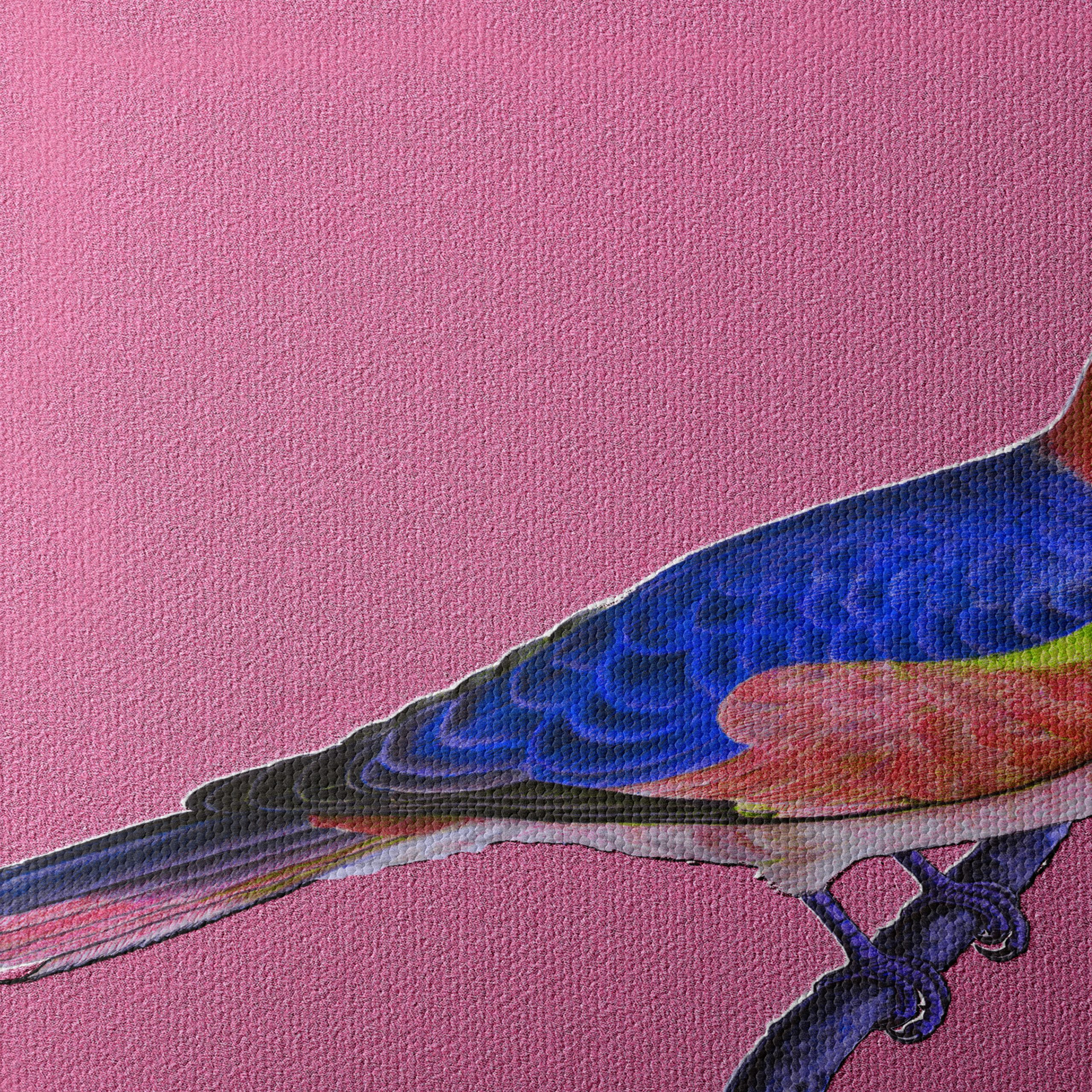 Vibrant Bird Art on Pink Background - Image 4