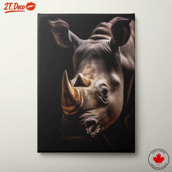 Stunning Rhinoceros Portrait in Bold Detail