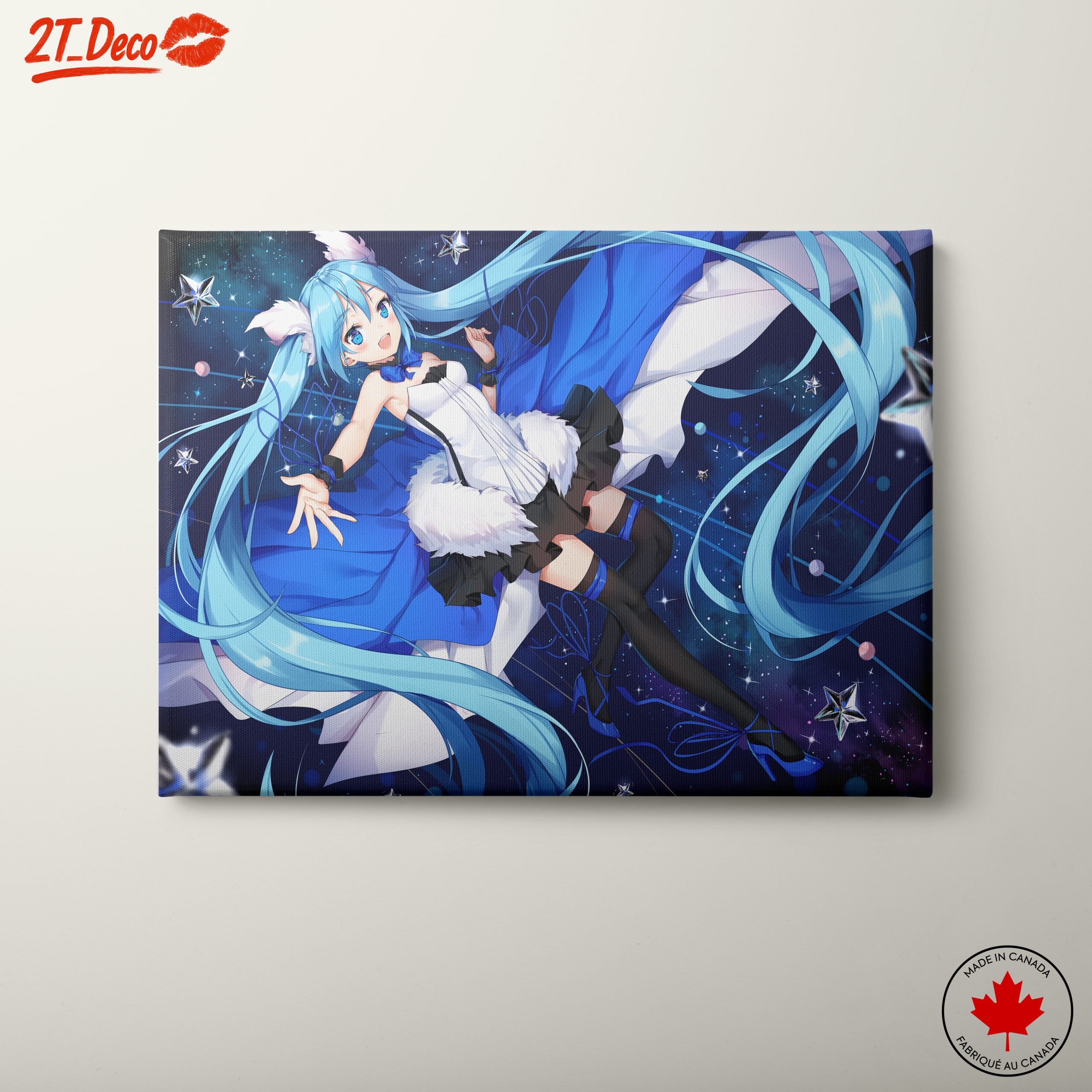 Vocaloid Character in Blue Cosmic Theme