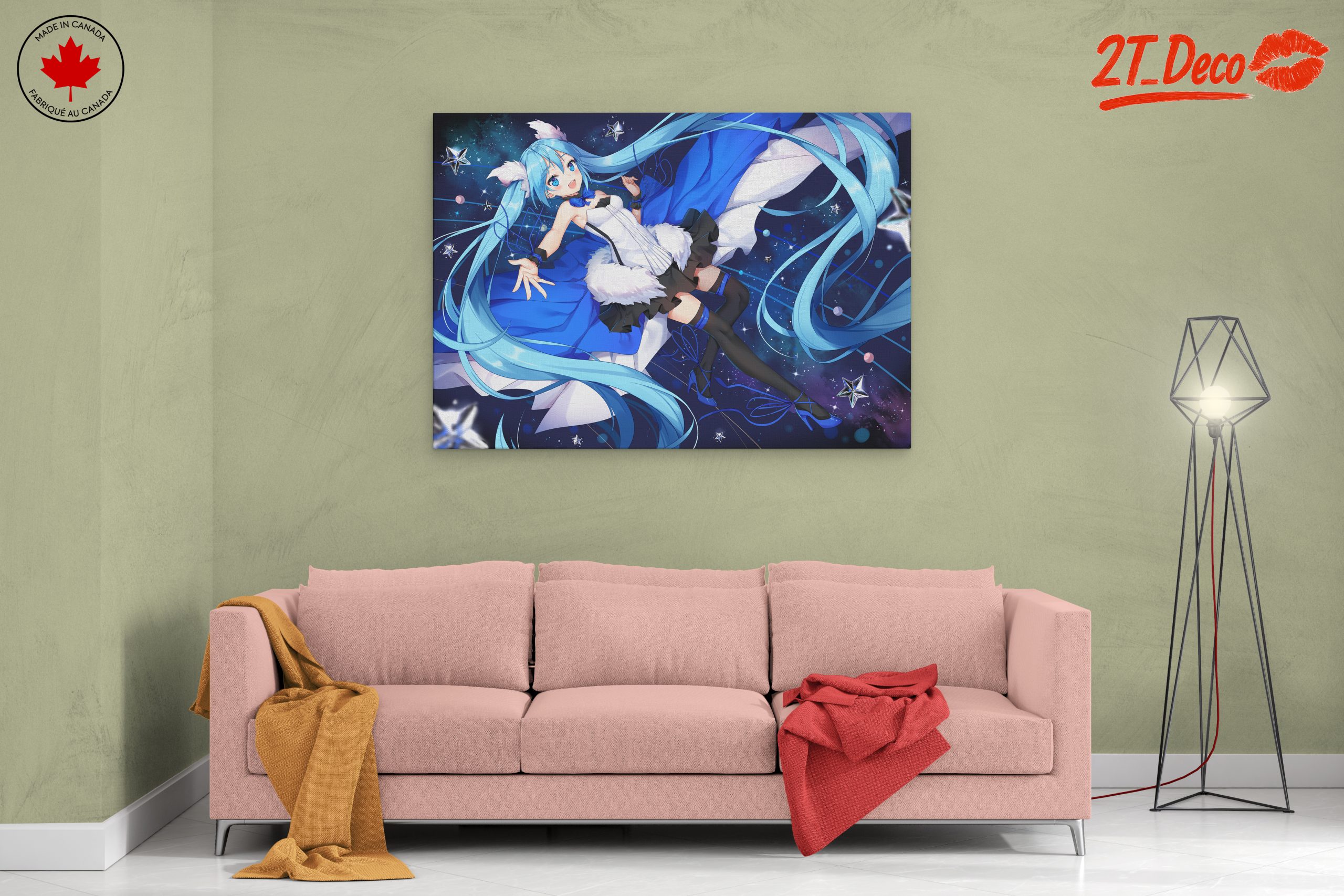 Vocaloid Character in Blue Cosmic Theme - Image 2