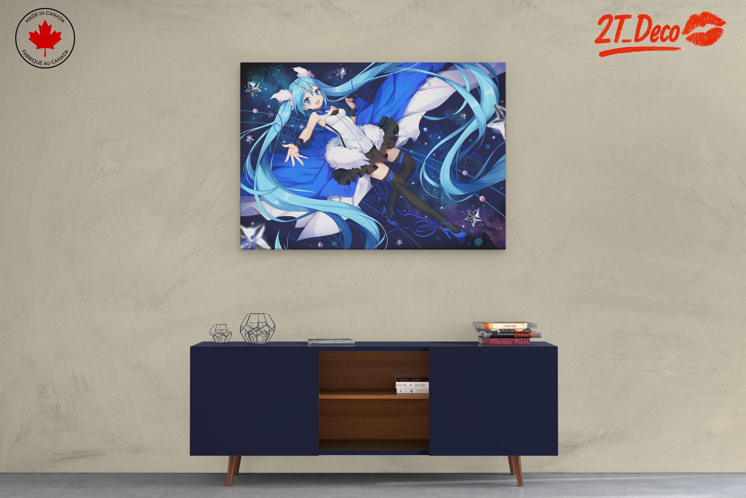 Vocaloid Character in Blue Cosmic Theme - Image 3