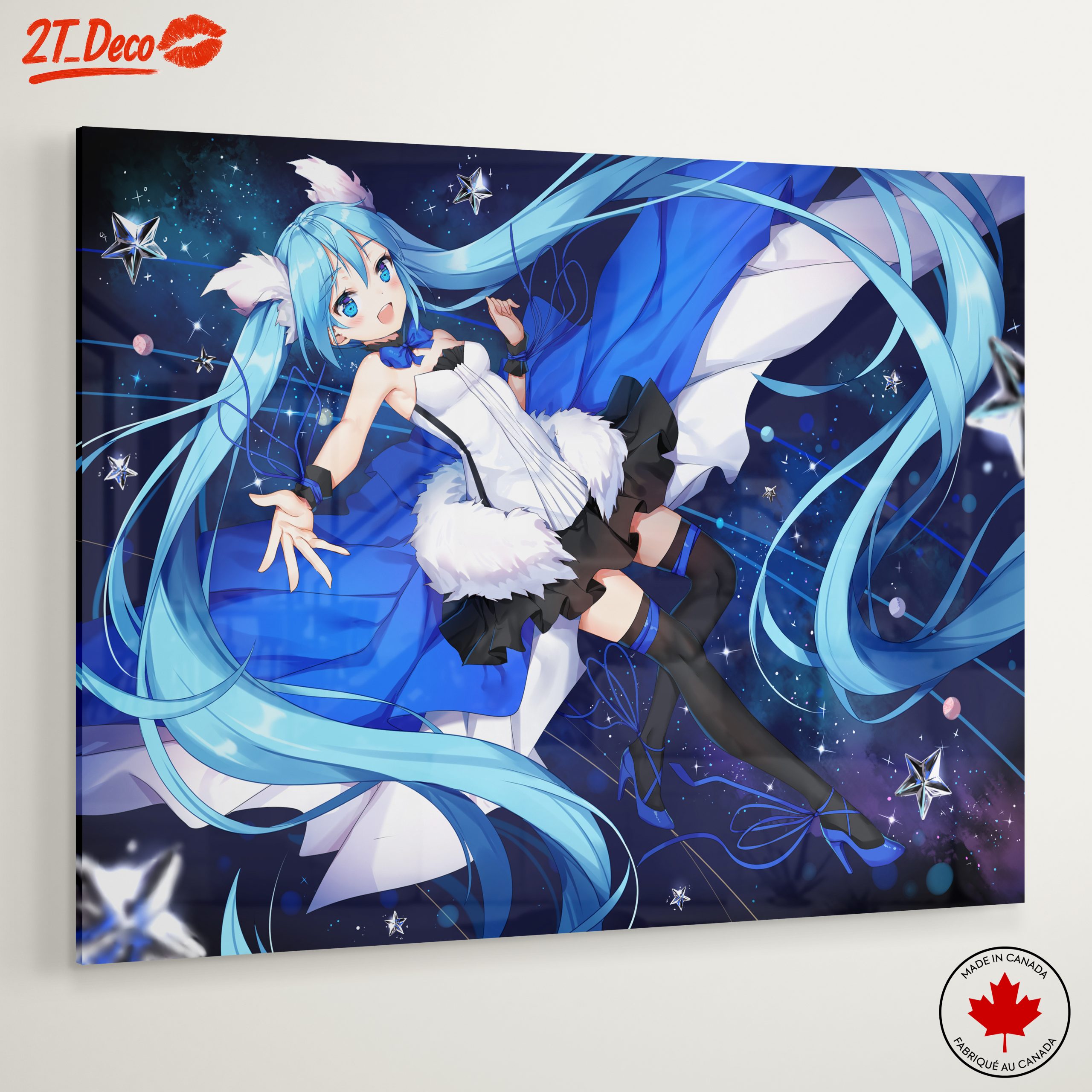 Vocaloid Character in Blue Cosmic Theme - Image 6