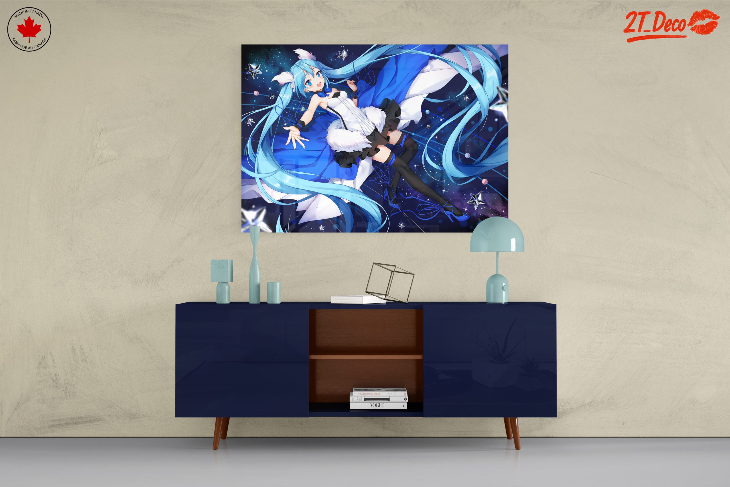 Vocaloid Character in Blue Cosmic Theme - Image 8
