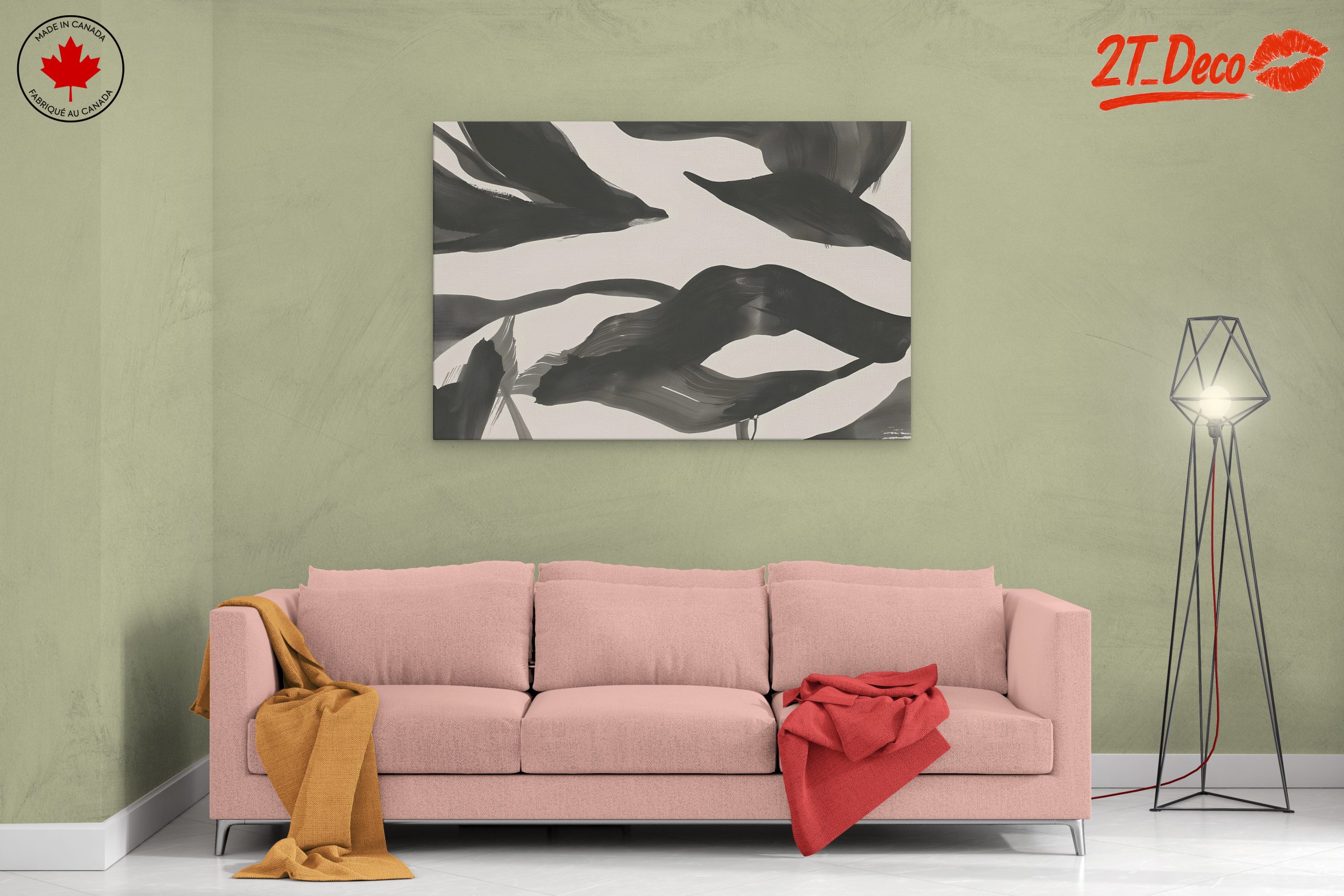 Fluid Black Abstract Art for Modern Spaces - Image 2