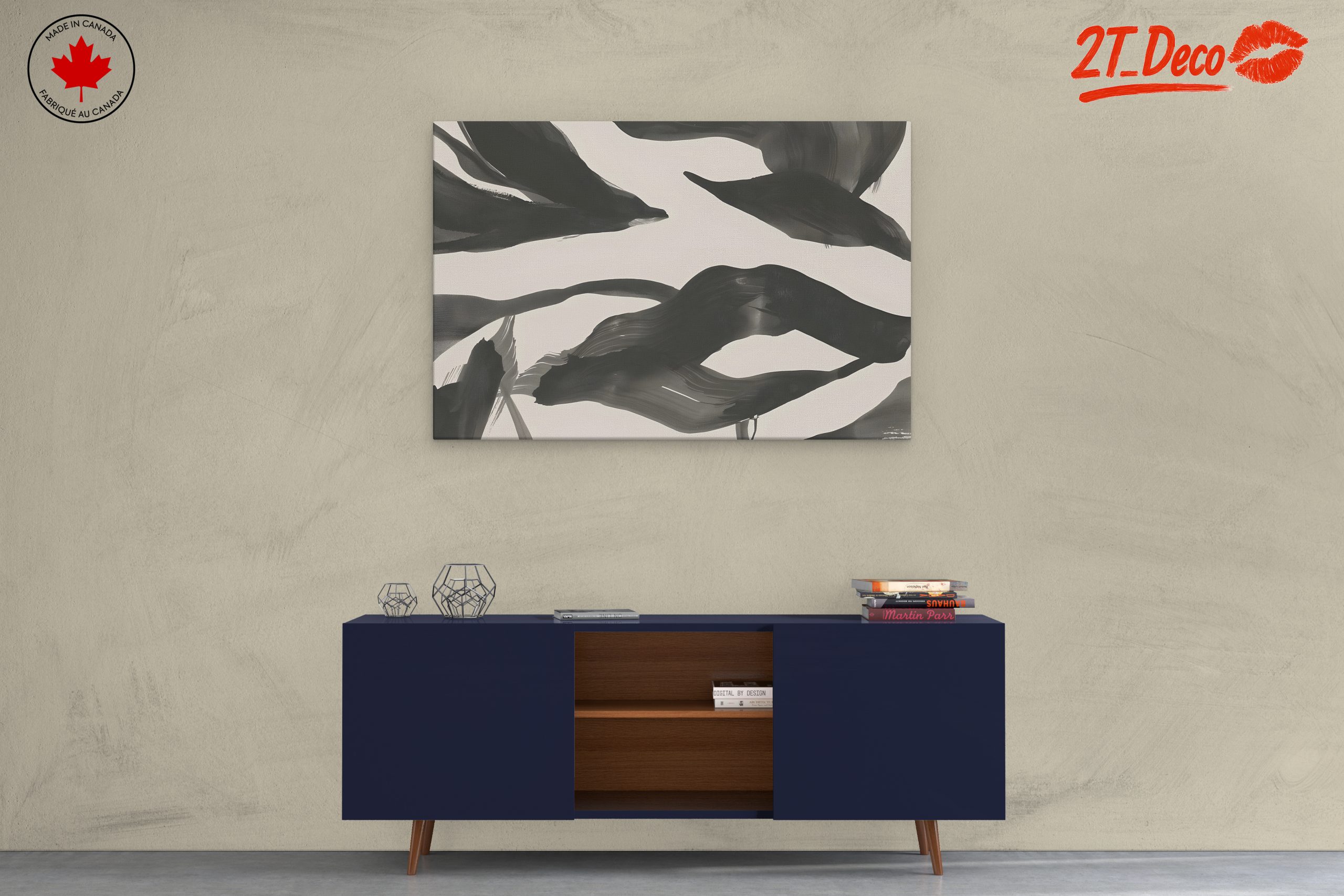 Fluid Black Abstract Art for Modern Spaces - Image 3