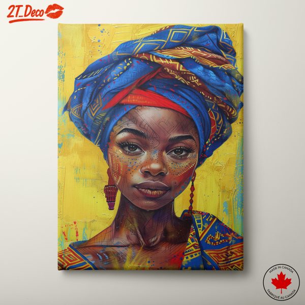 Vibrant Afro Art Portrait in Bold Colors