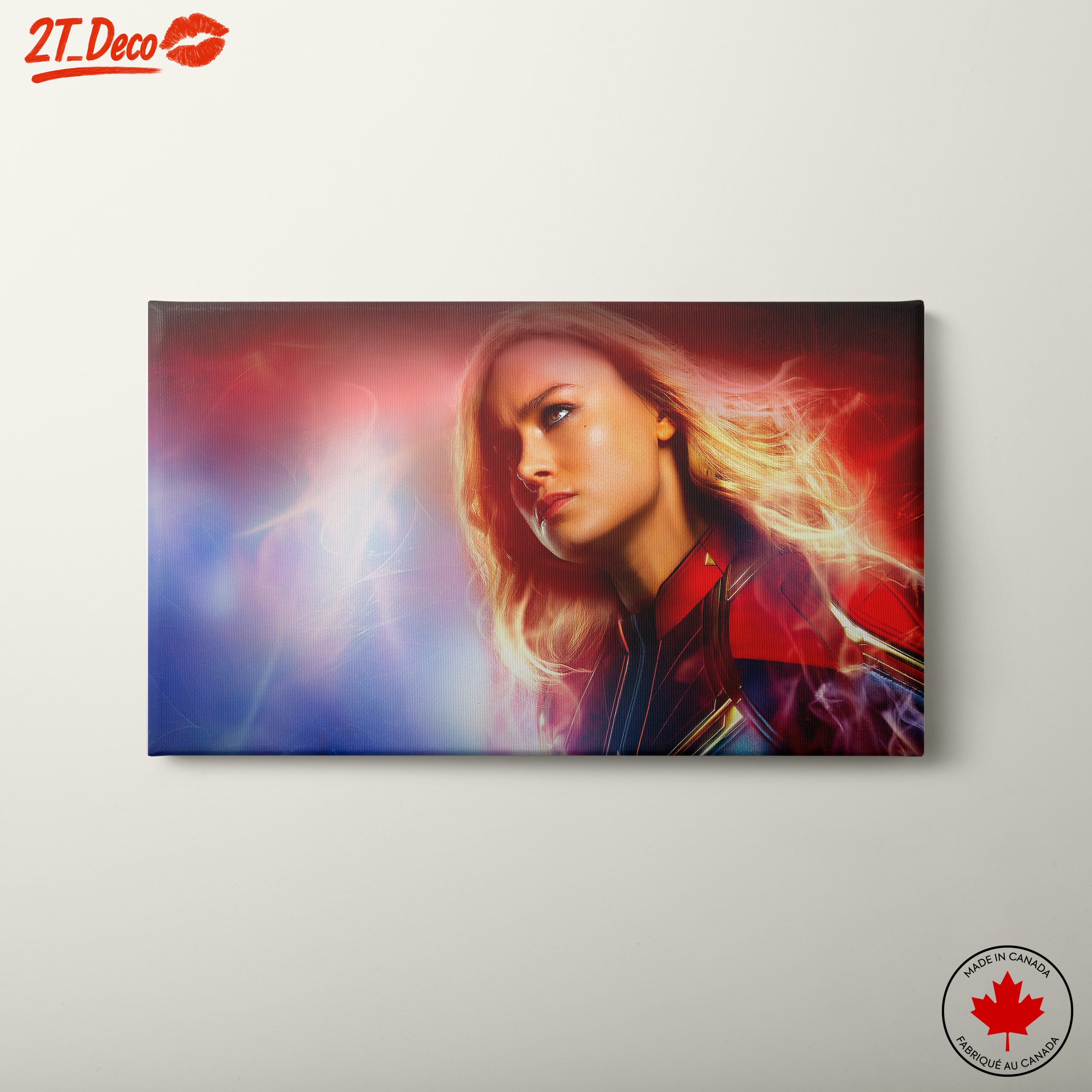 Captain Marvel Themed Artwork Featuring Superhero