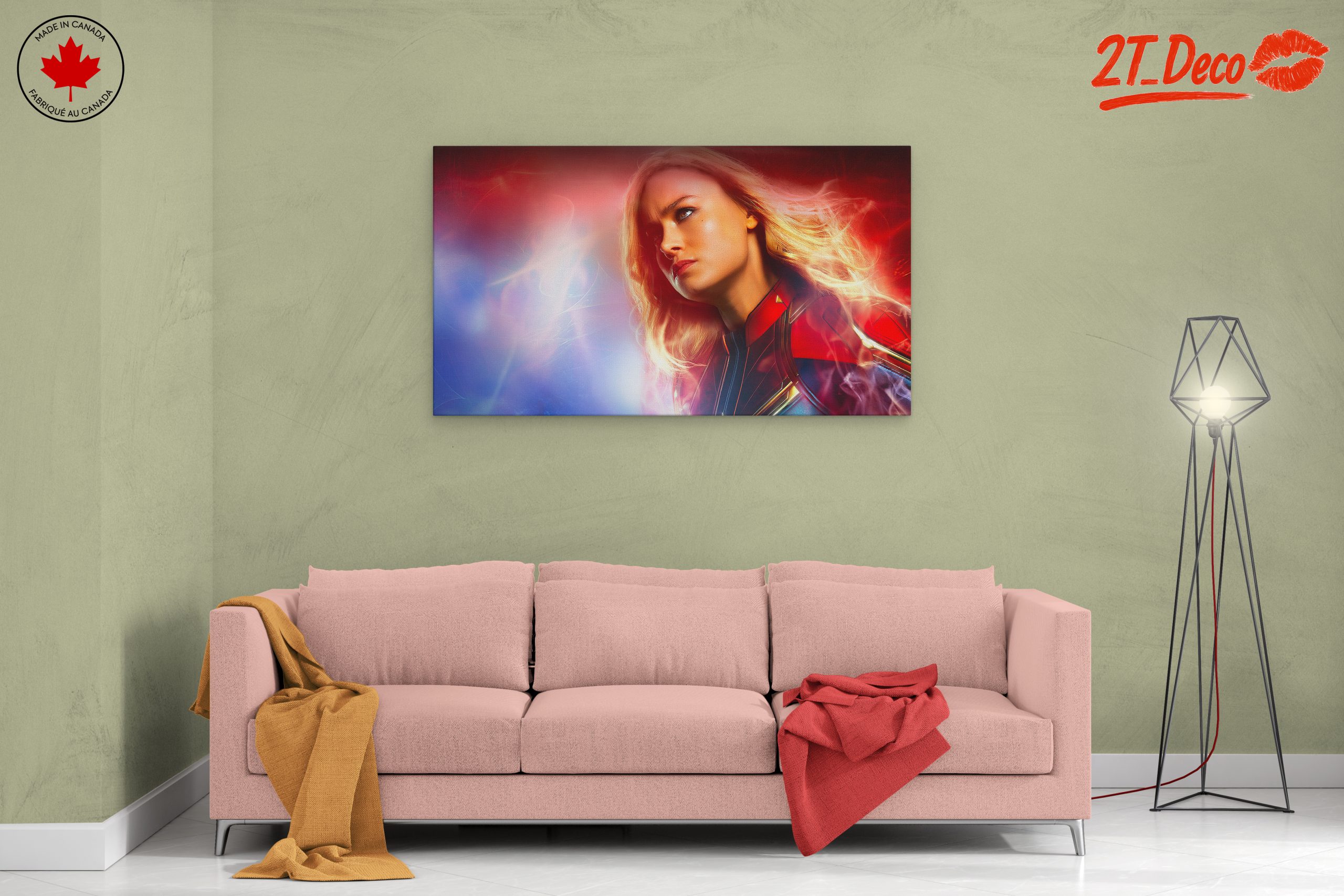Captain Marvel Themed Artwork Featuring Superhero - Image 2