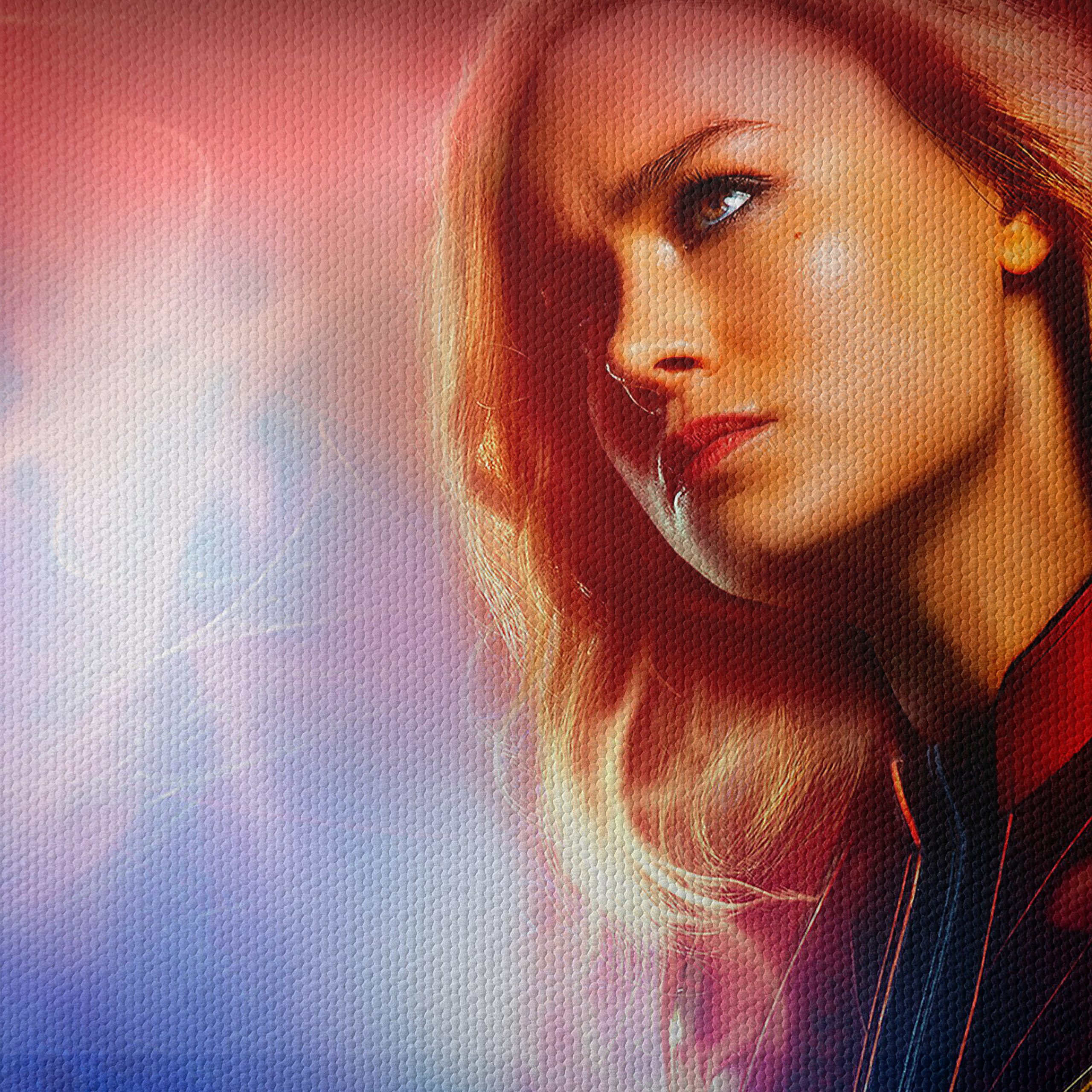 Captain Marvel Themed Artwork Featuring Superhero - Image 4