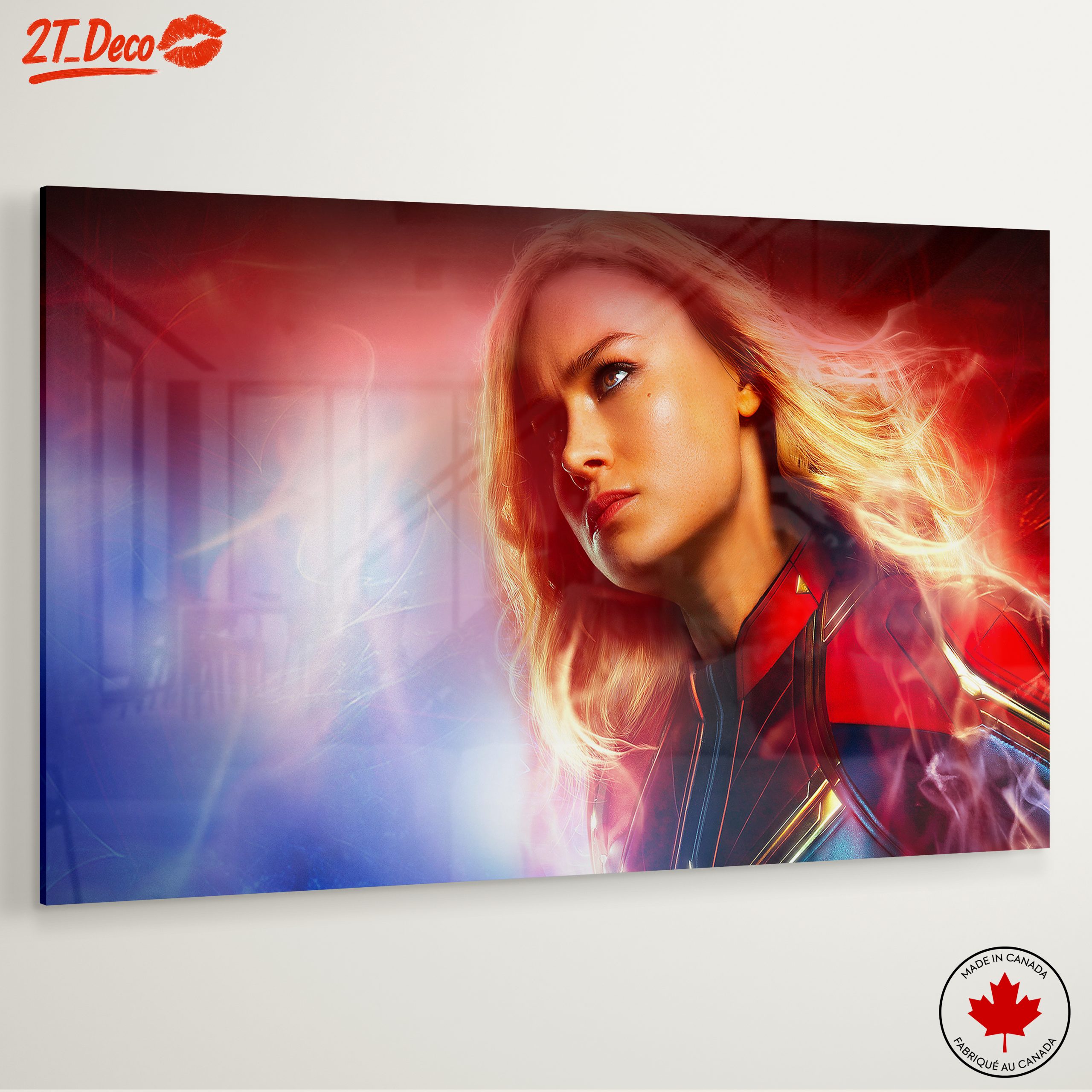 Captain Marvel Themed Artwork Featuring Superhero - Image 6