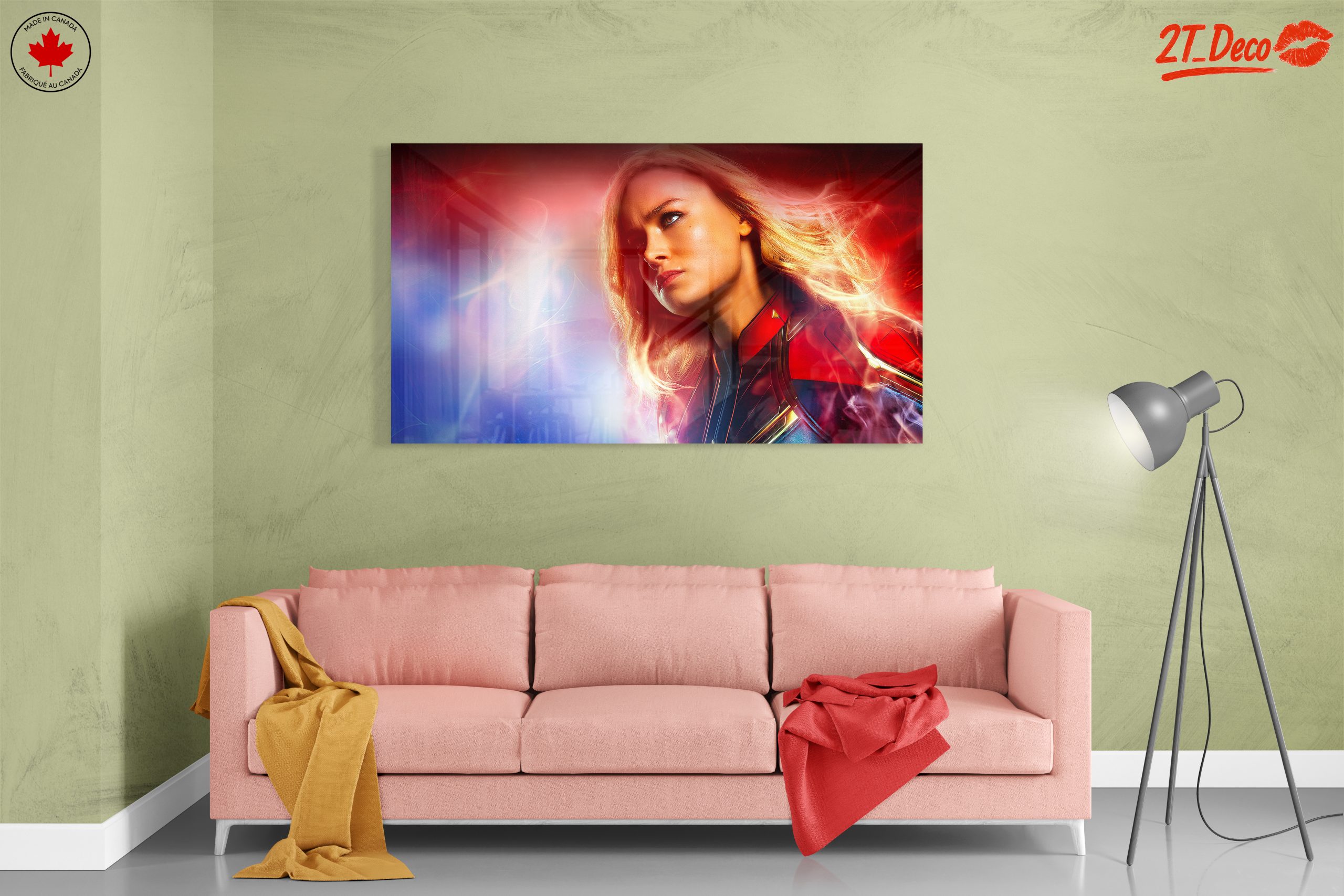 Captain Marvel Themed Artwork Featuring Superhero - Image 7