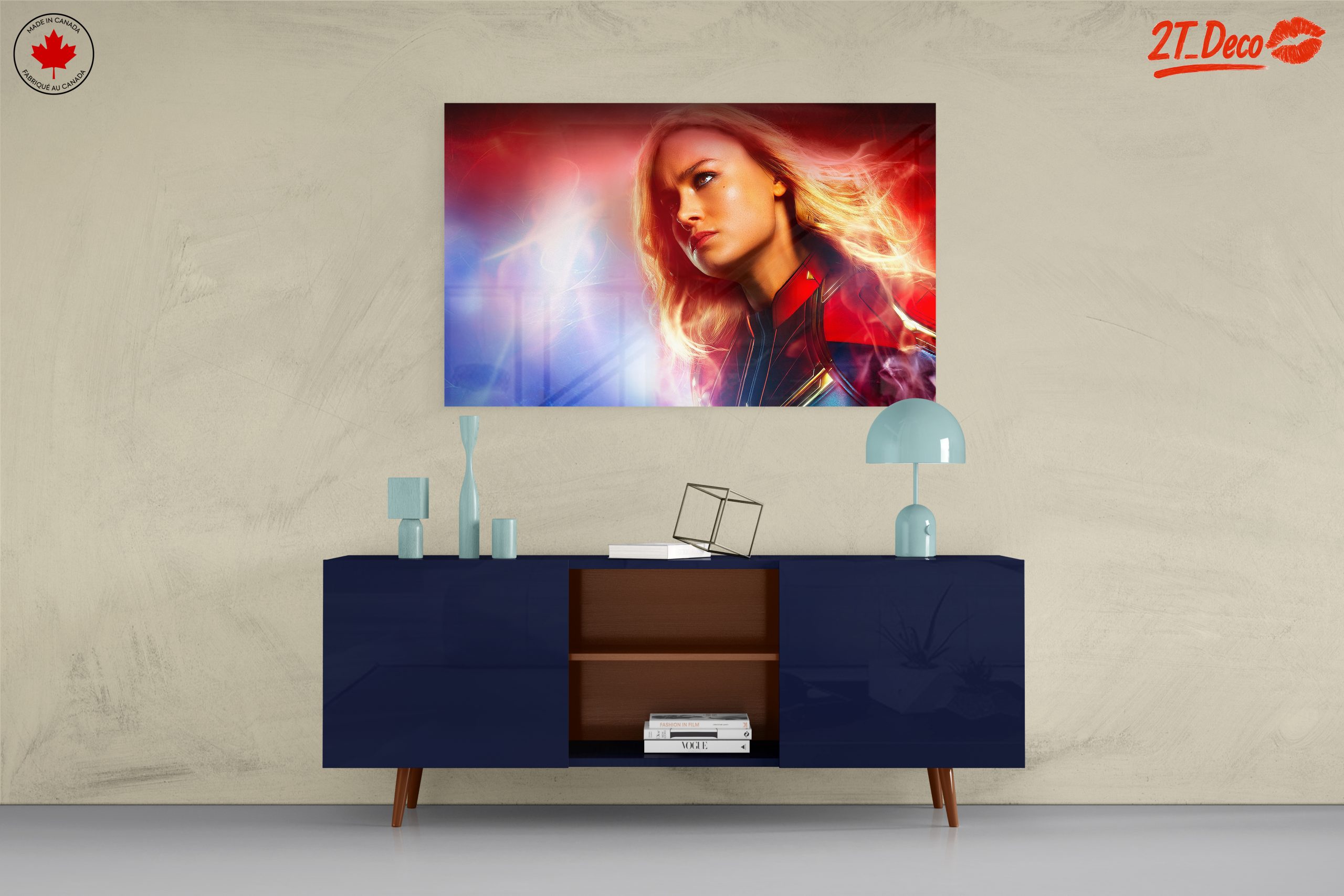 Captain Marvel Themed Artwork Featuring Superhero - Image 8