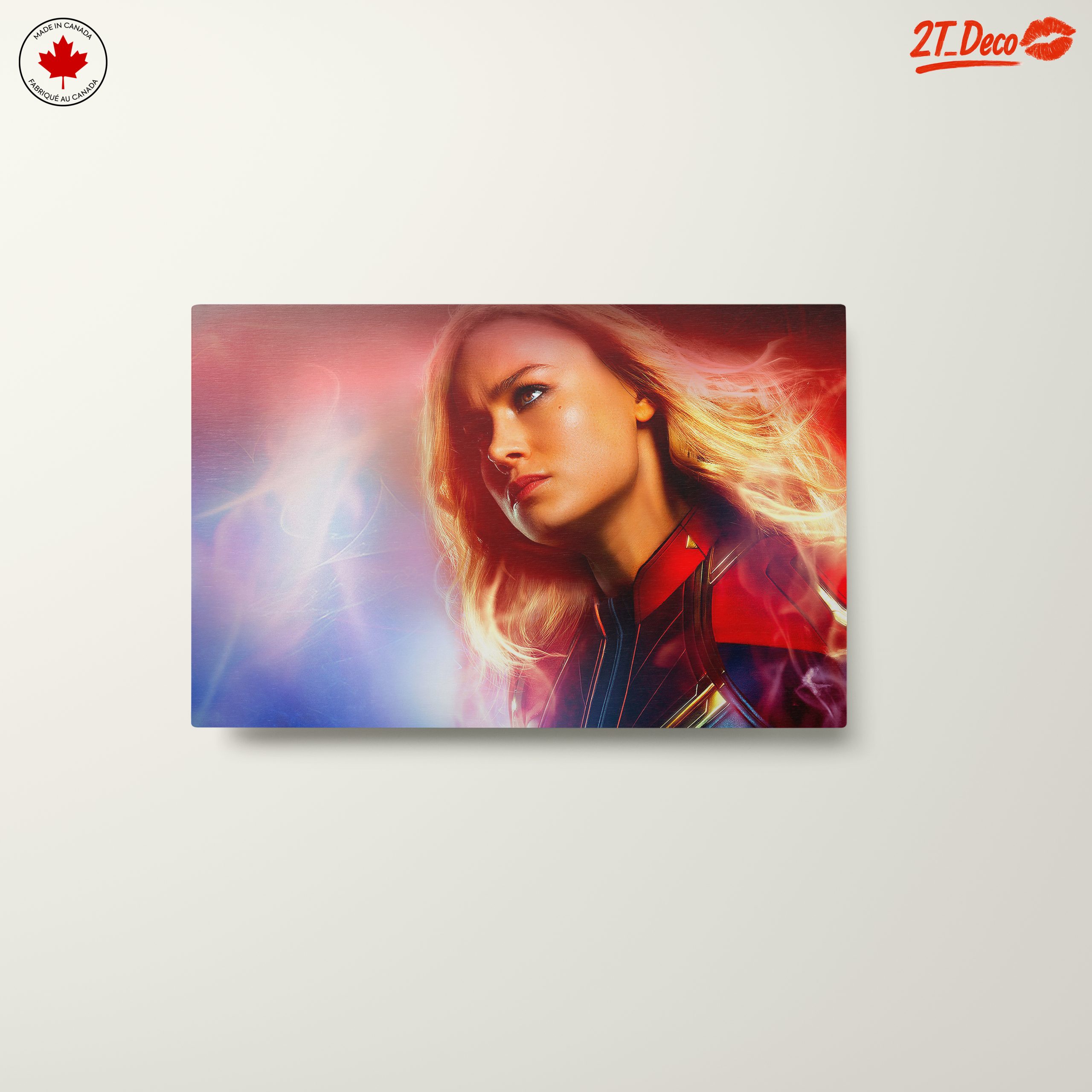 Captain Marvel Themed Artwork Featuring Superhero - Image 10