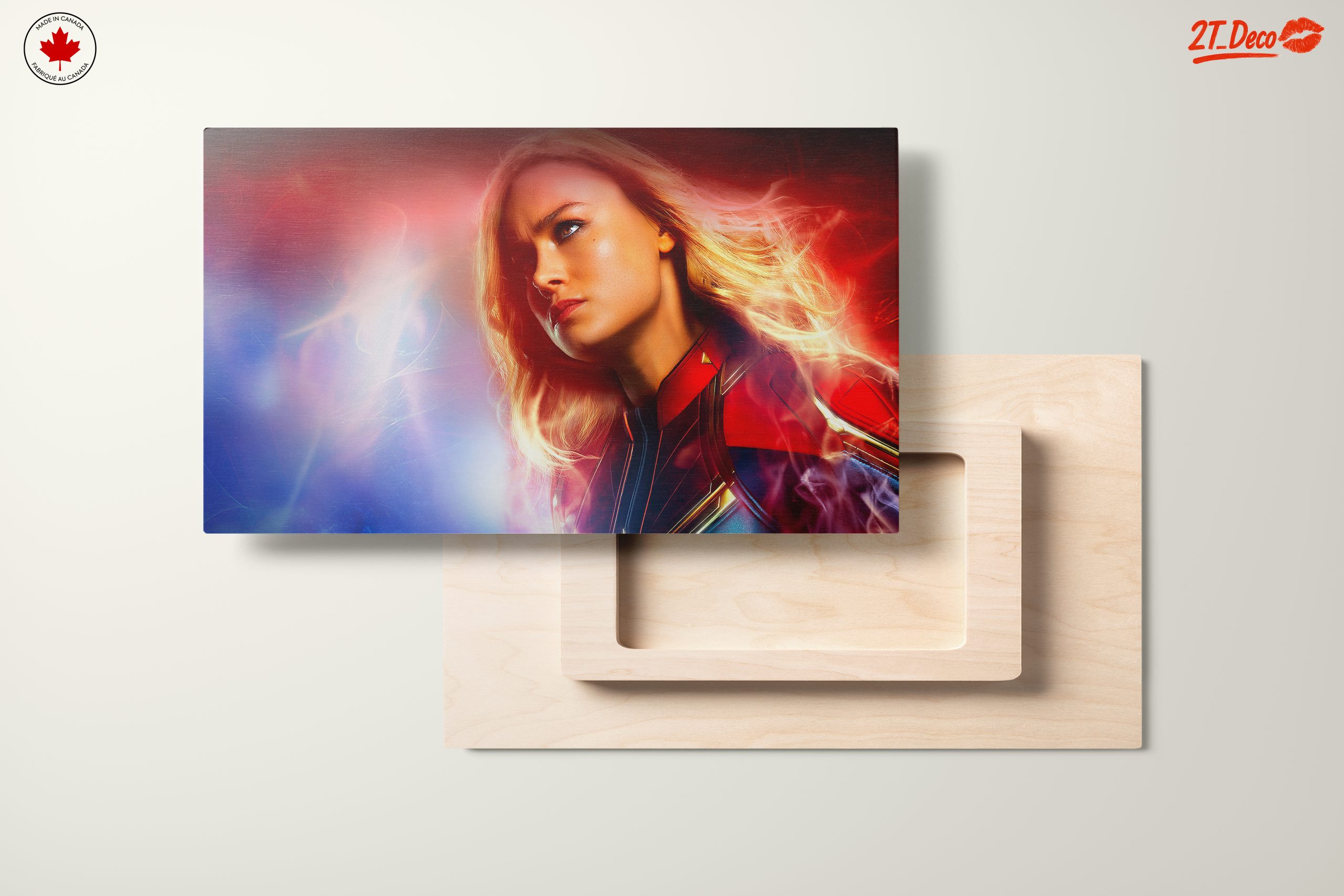 Captain Marvel Themed Artwork Featuring Superhero - Image 11