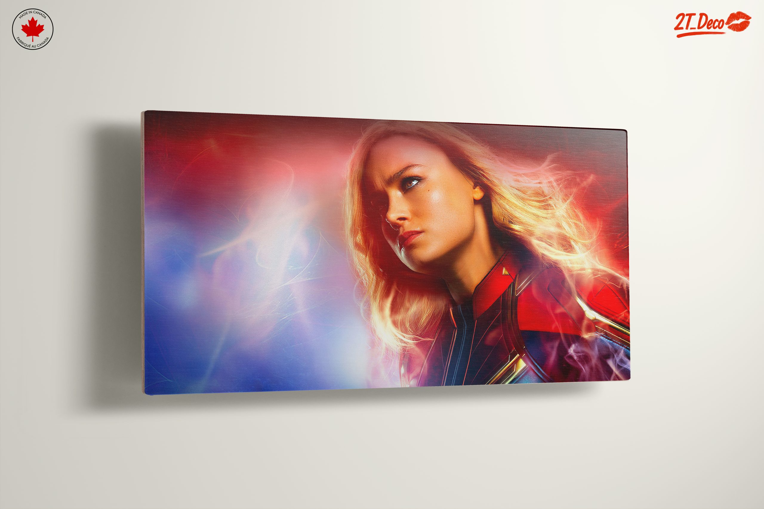 Captain Marvel Themed Artwork Featuring Superhero - Image 13