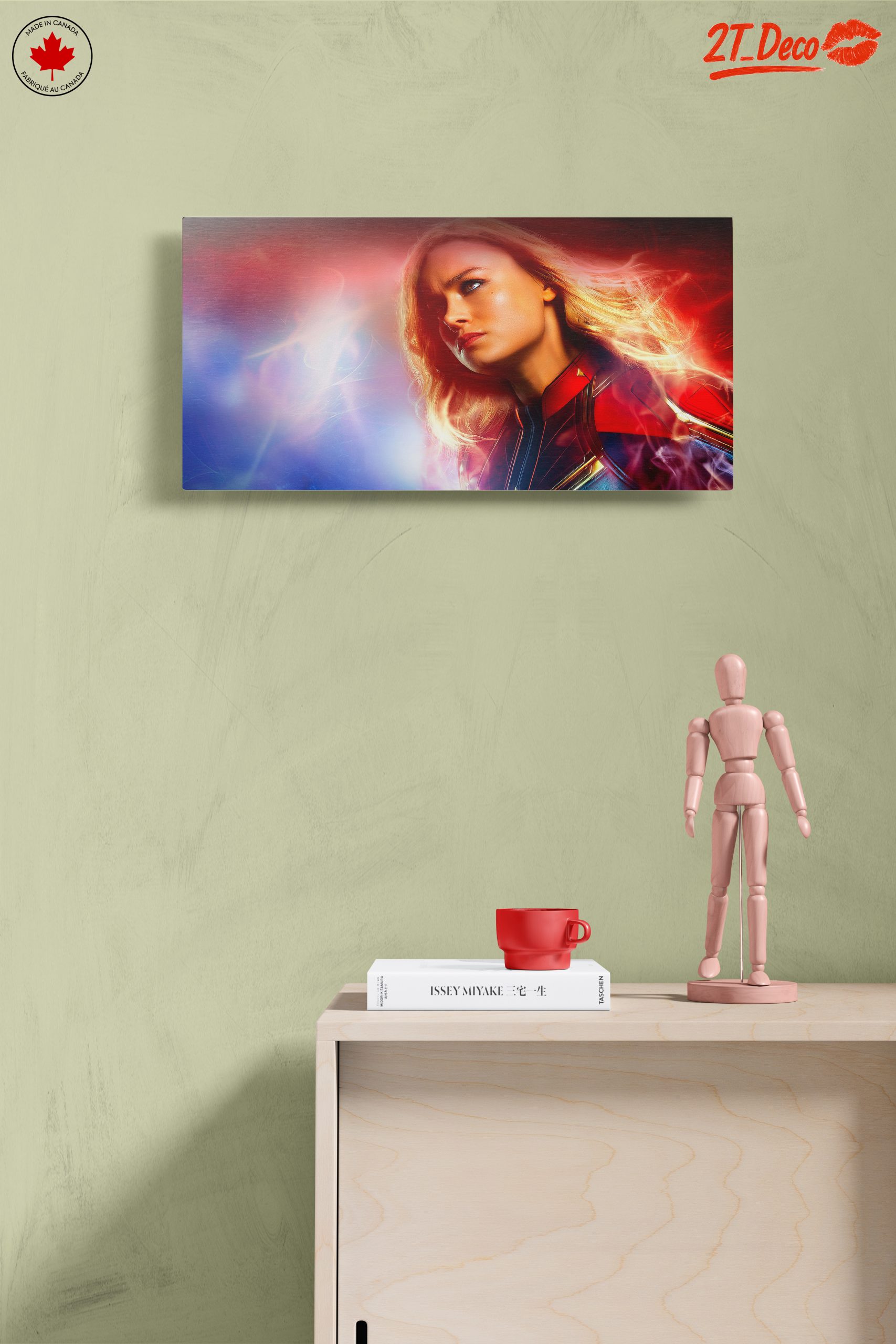 Captain Marvel Themed Artwork Featuring Superhero - Image 14