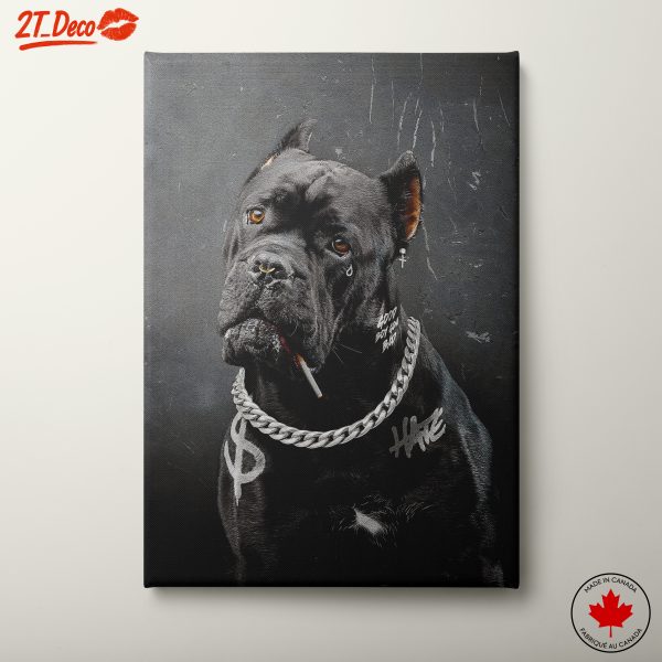 Stylized Dog Character Art with Urban Feel