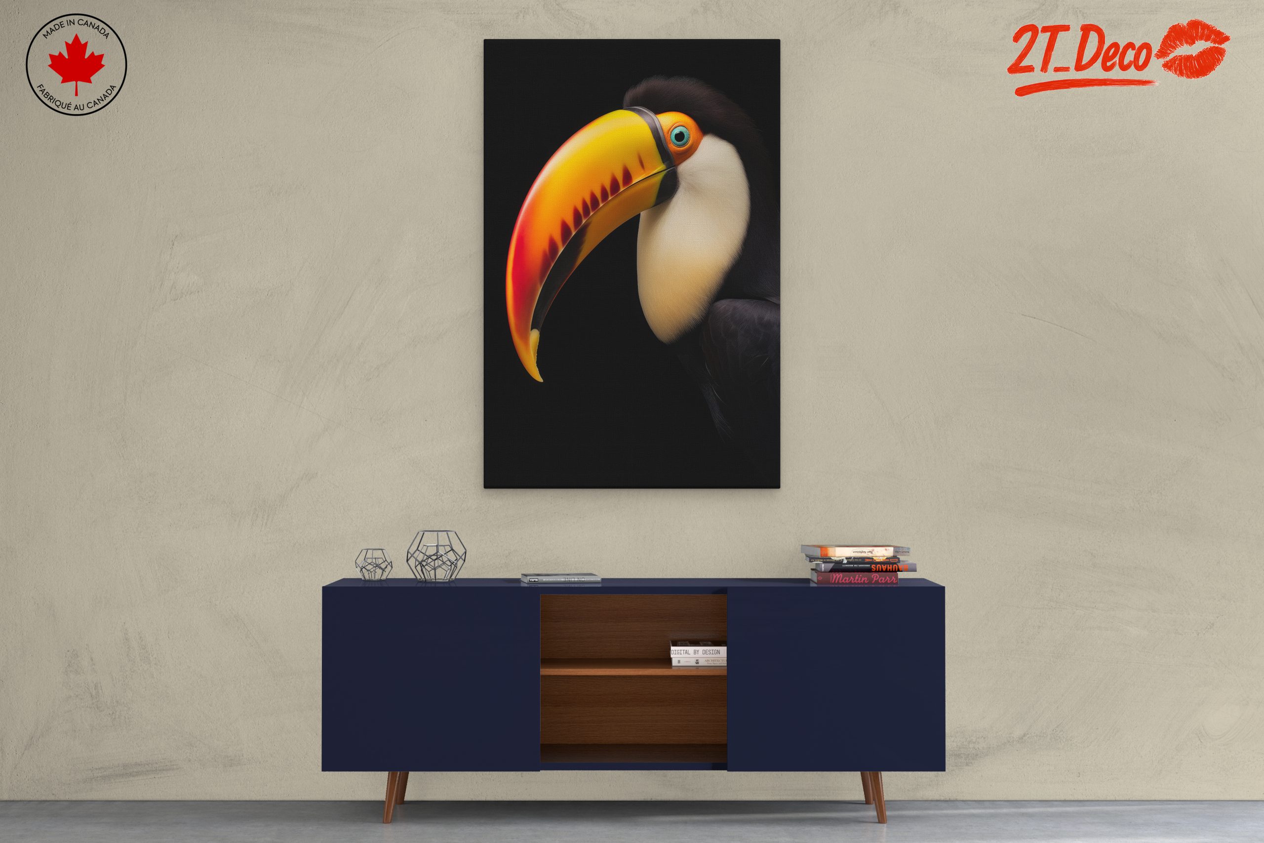 Colorful Toucan Portrait Wall Art - Image 3