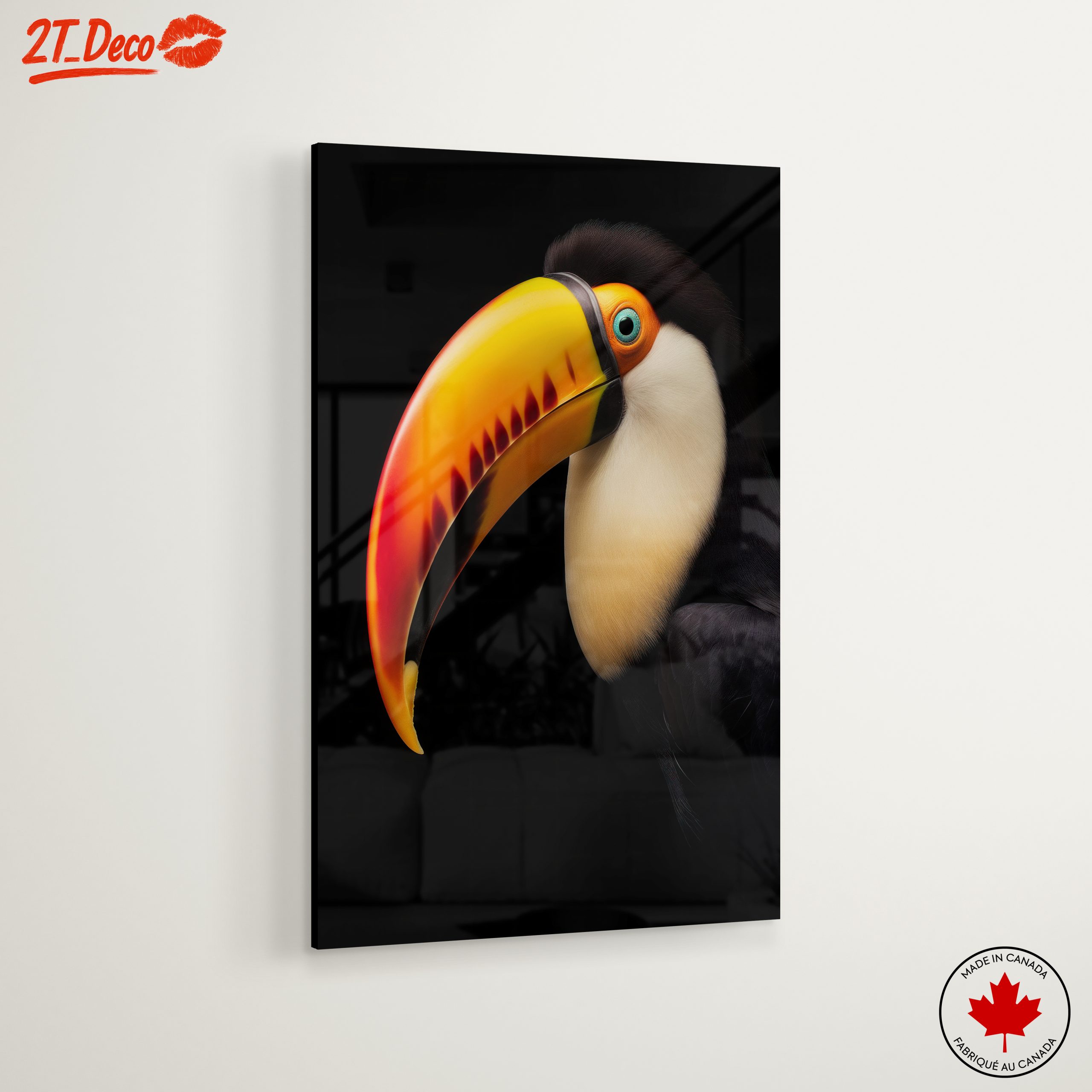 Colorful Toucan Portrait Wall Art - Image 6