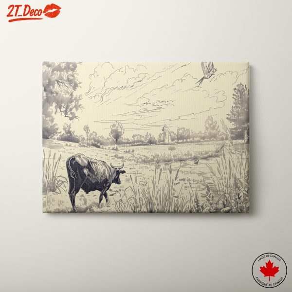 Serene Landscape Featuring a Cow
